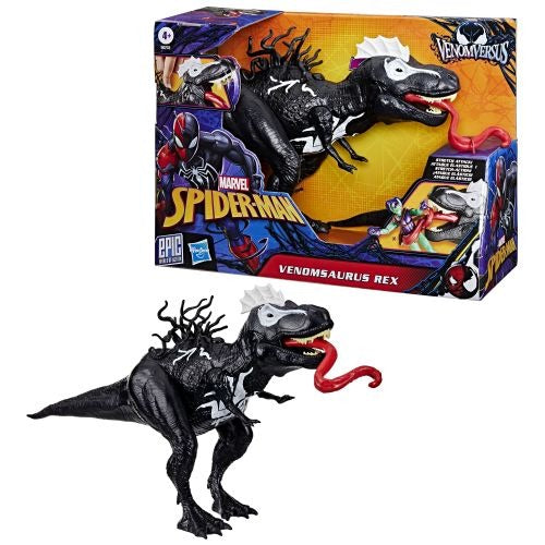 Marvel Epic Action Spiderman Venom Vs Venomsaurus Rex 16-inch Figure