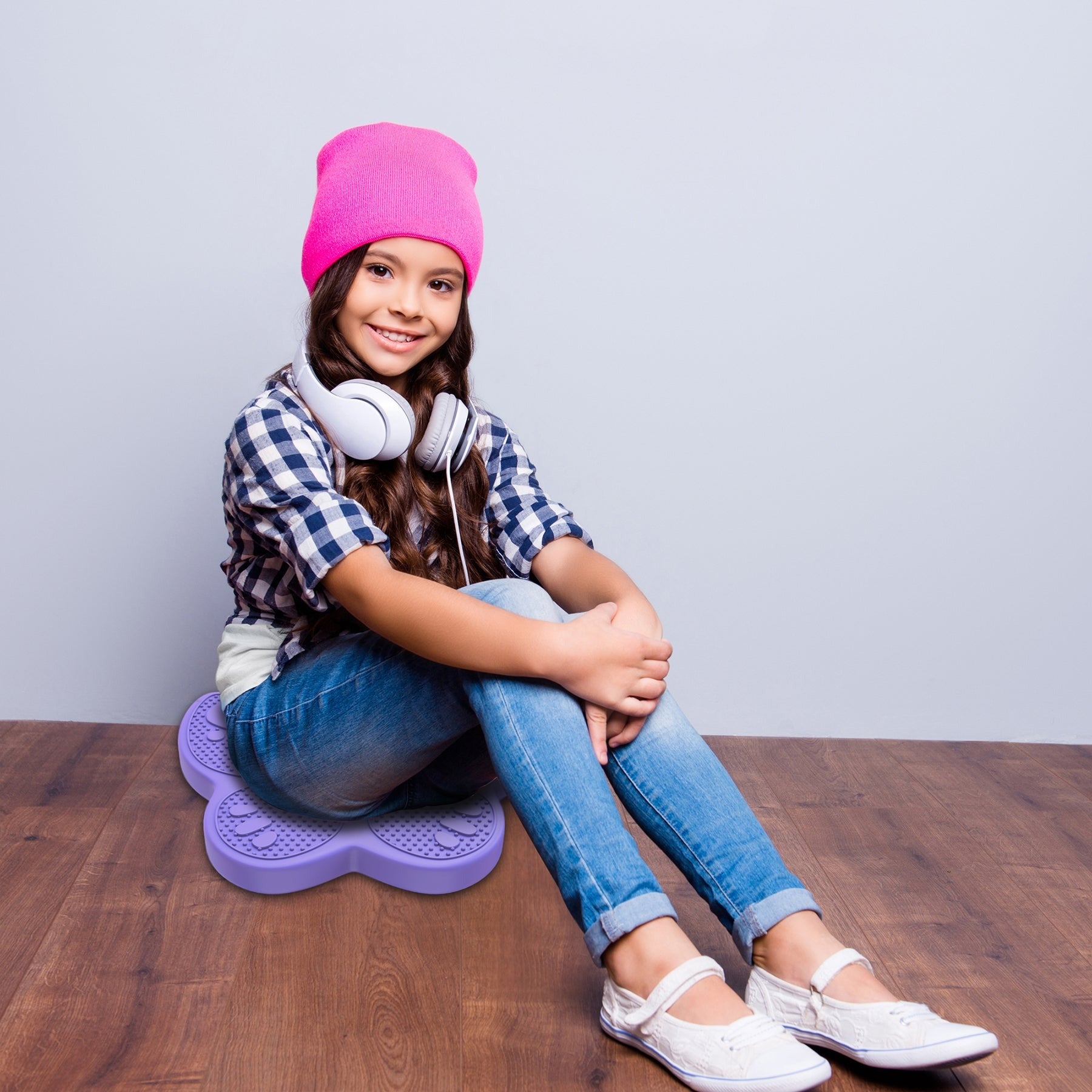 Bouncyband Wiggle Seat Purple Butterfly Sensory Cushion