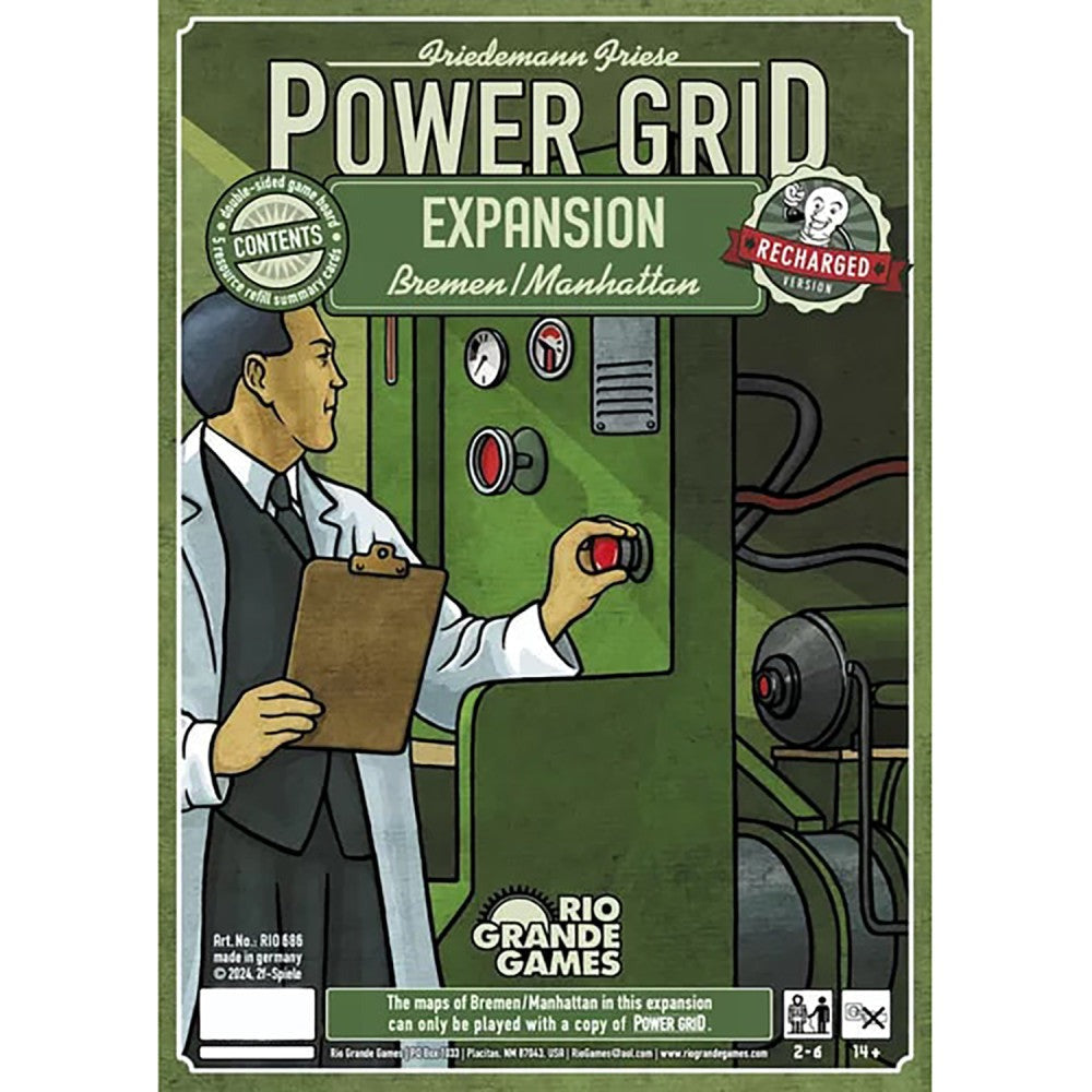 Rio Grande Games: Power Grid Bremen/Manhattan Expansion - Strategy Board Game for Ages 14+