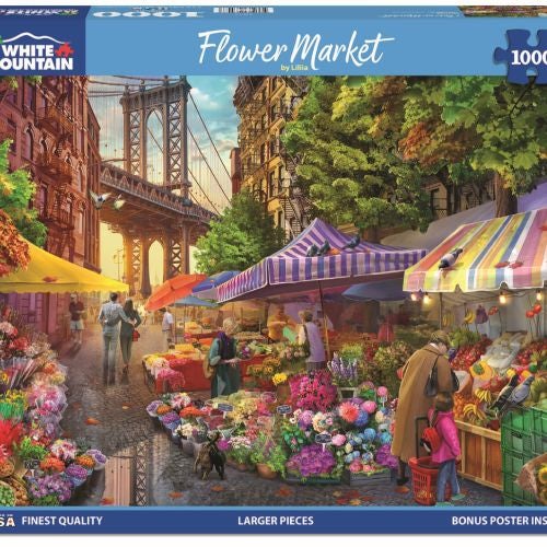 Floral Extravaganza 1000-piece Jigsaw Puzzle - Flower Market