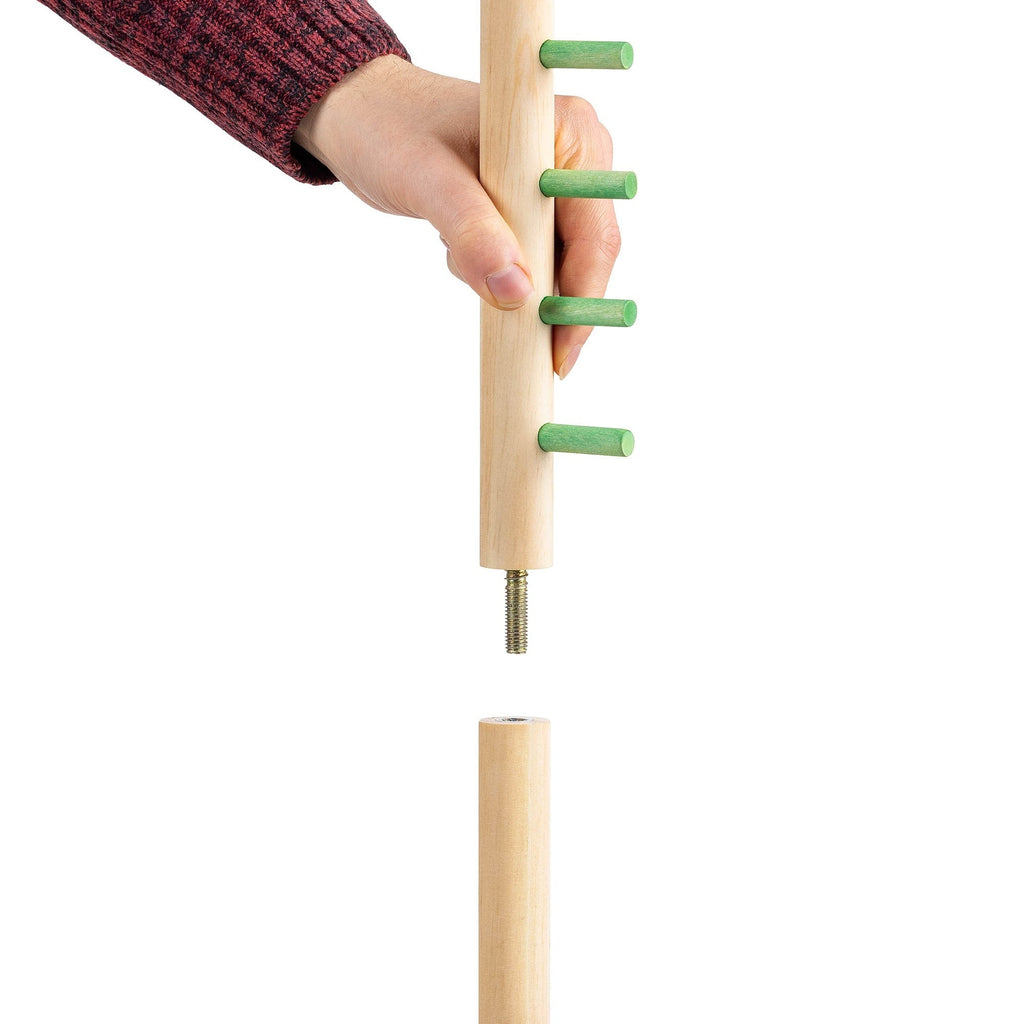 Grasshopper Games Limbo Wood Set Balance Game with Travel Bag for Family Play, Age 3+