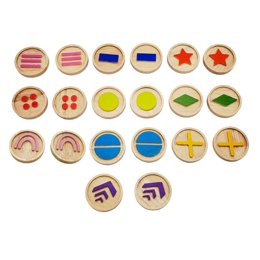 The Freckled Frog Let's Feel - Tactile Sensory Disks - Colorful Beechwood