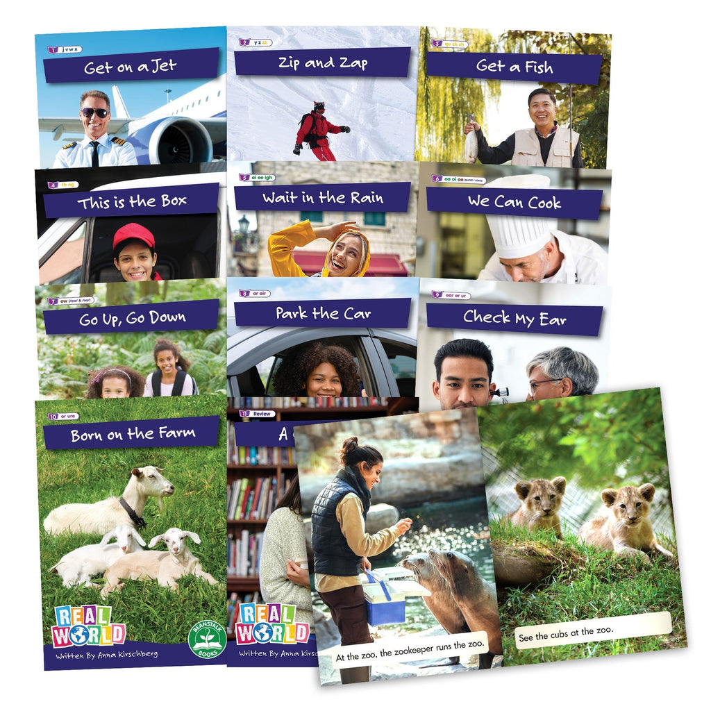 Junior Learning Rainbow Phonics 6-Book Set - Phase 3 Non-Fiction Hi-Lo Decodables