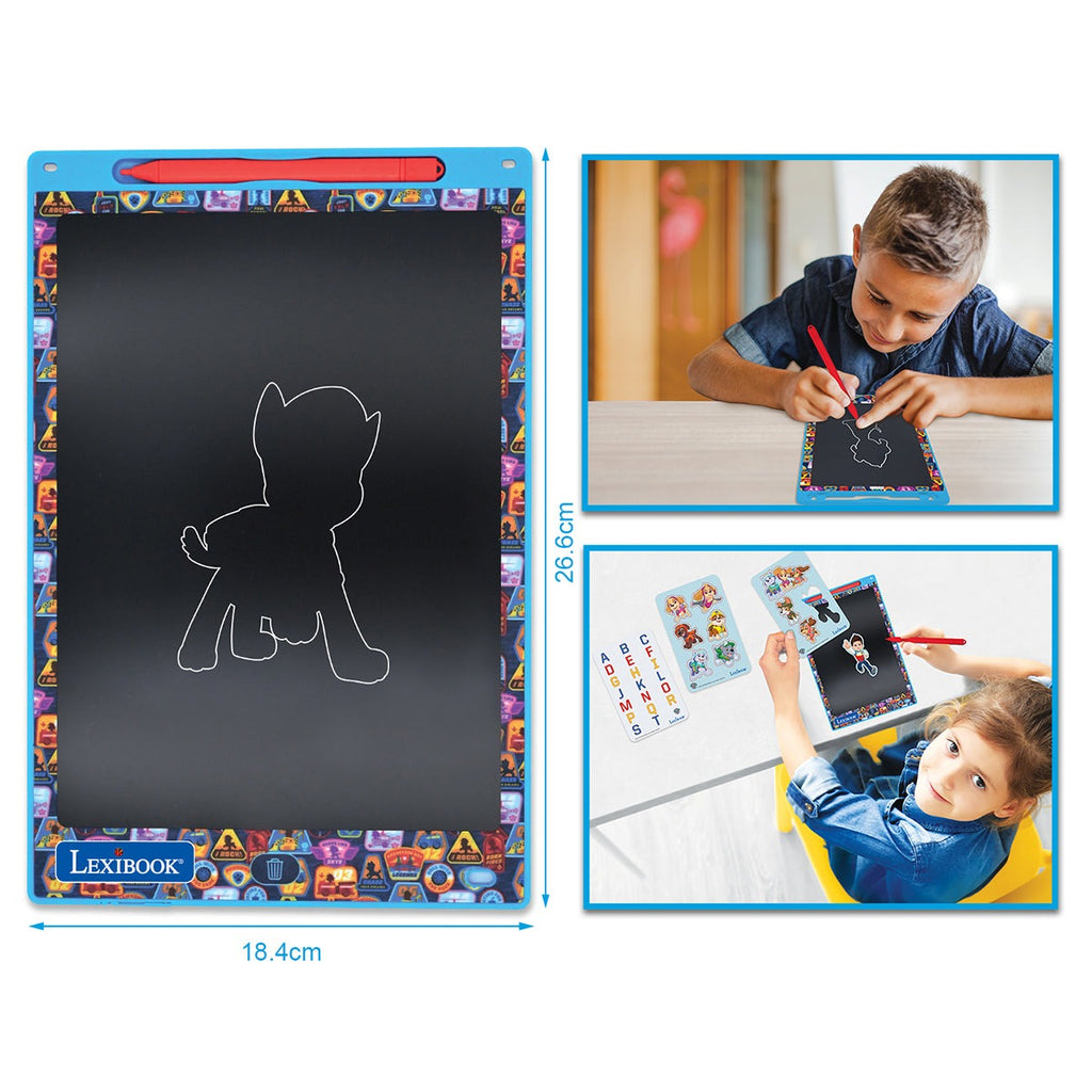 Paw Patrol 11’’ multicolor learning drawing E-ink tablet with stencils
