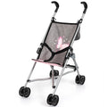 Bayer Design Doll Buggy Stroller With Butterfly Pattern And Storage Basket