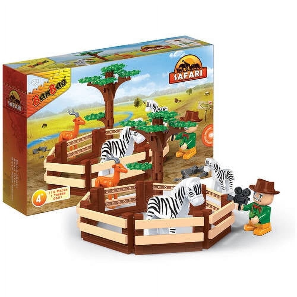 Adventure Play - Safari Animal Pen Set - 112pcs