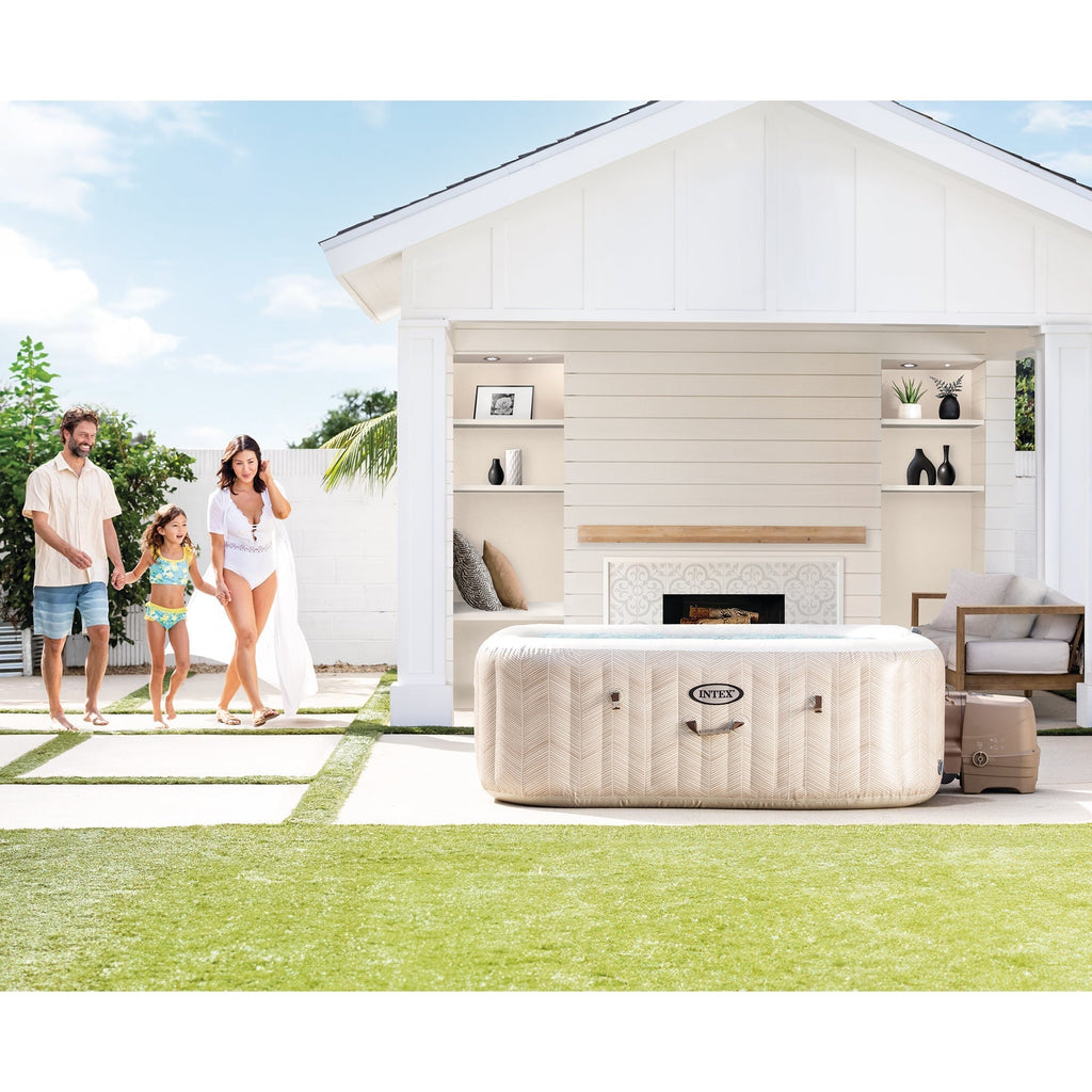 Intex PureSpa Chevron Deluxe 6-Person Inflatable Hot Tub With 170 Bubble Jets