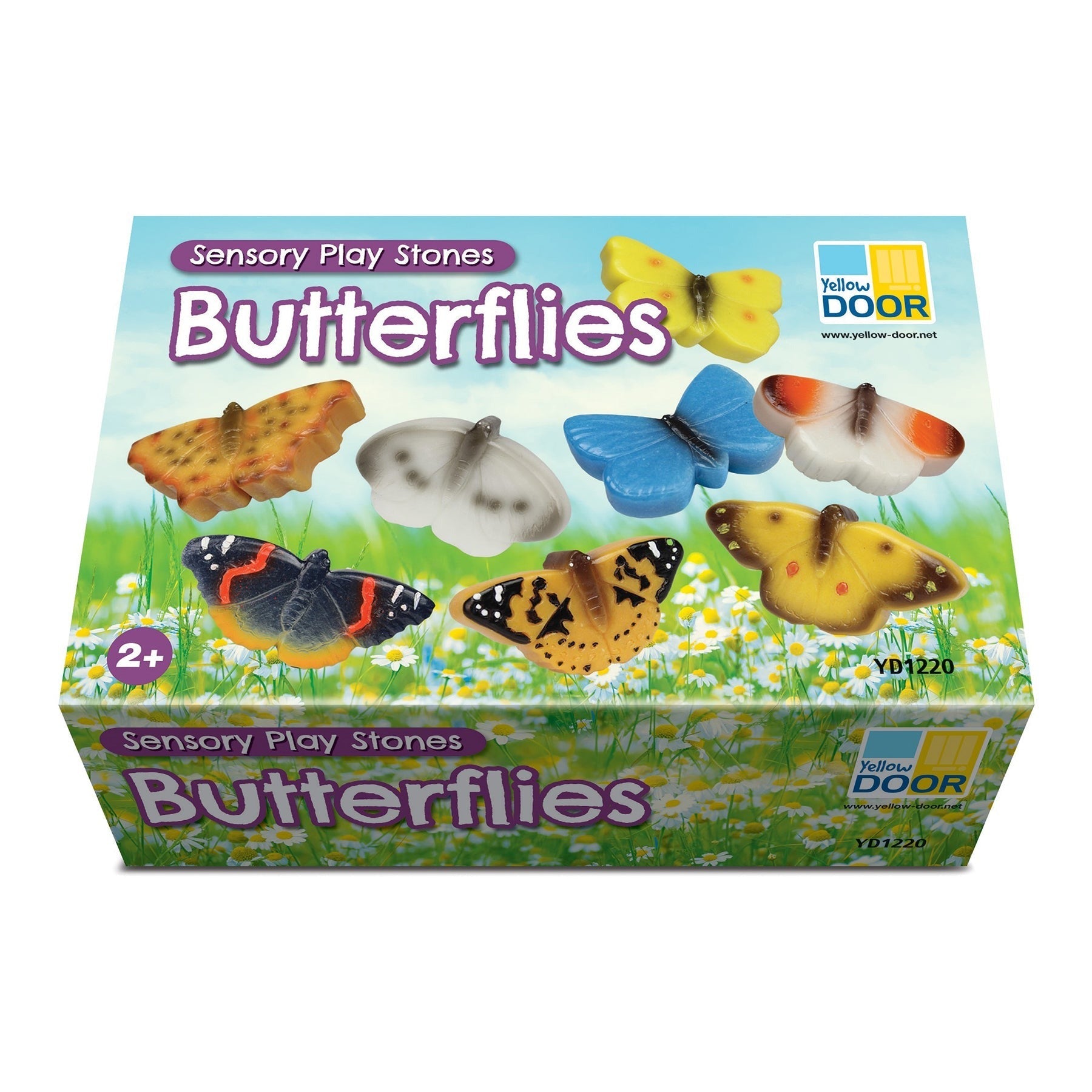 Yellow Door Sensory Play Stone Butterflies - Set of 8