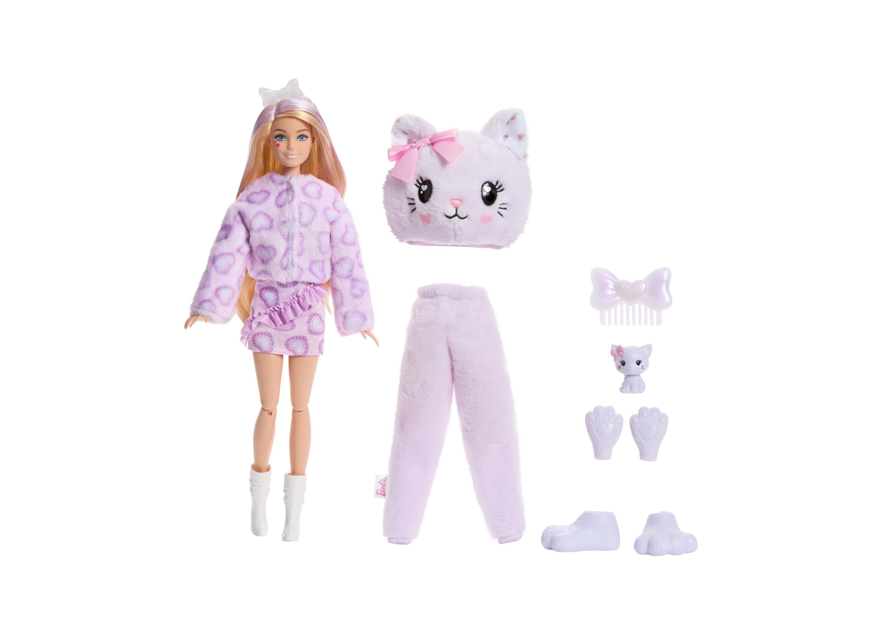 Barbie Cutie Reveal Cuddly Series Kitten Doll with Accessories