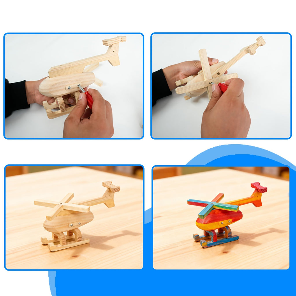 Easy Playhouse 3-Piece Wood Building And Painting Craft Kit