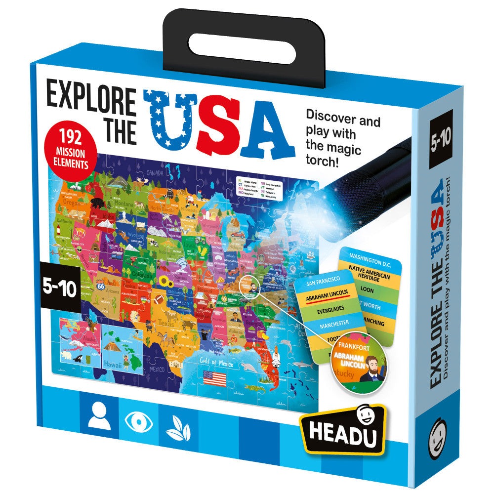 Headu Explore the USA Jigsaw Puzzle - 63 pc