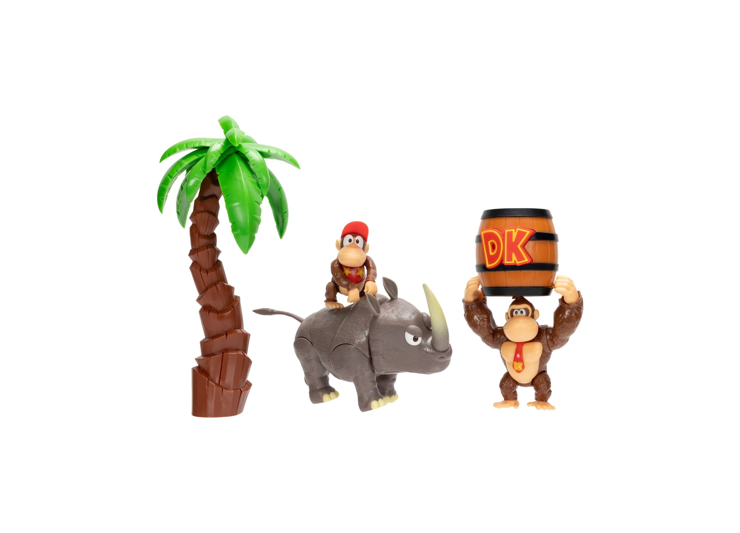 Donkey Kong Adventure Diorama 5-Piece Playset With Mine Cart