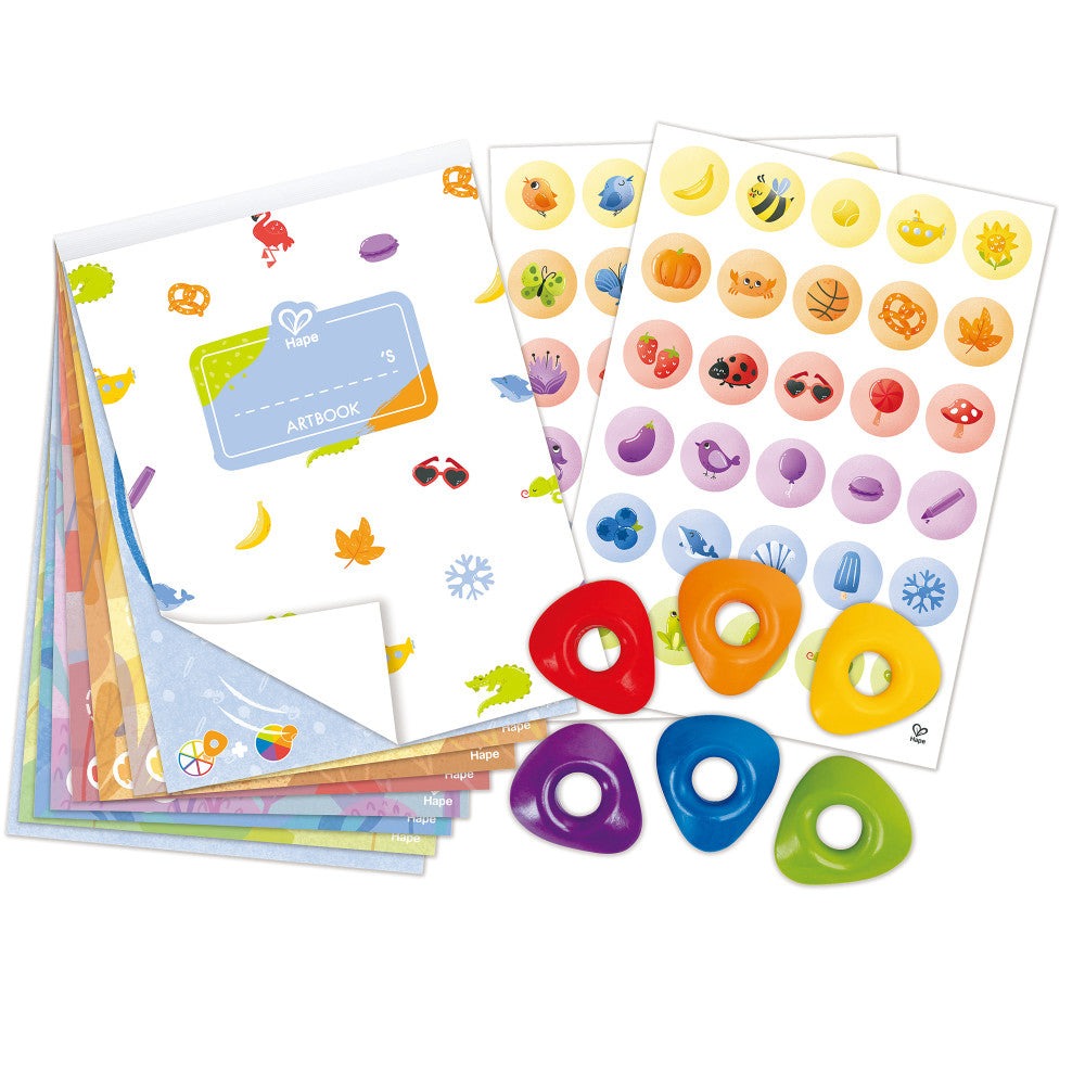 Hape Animal & Nature 18pc Crayon Coloring Art Set