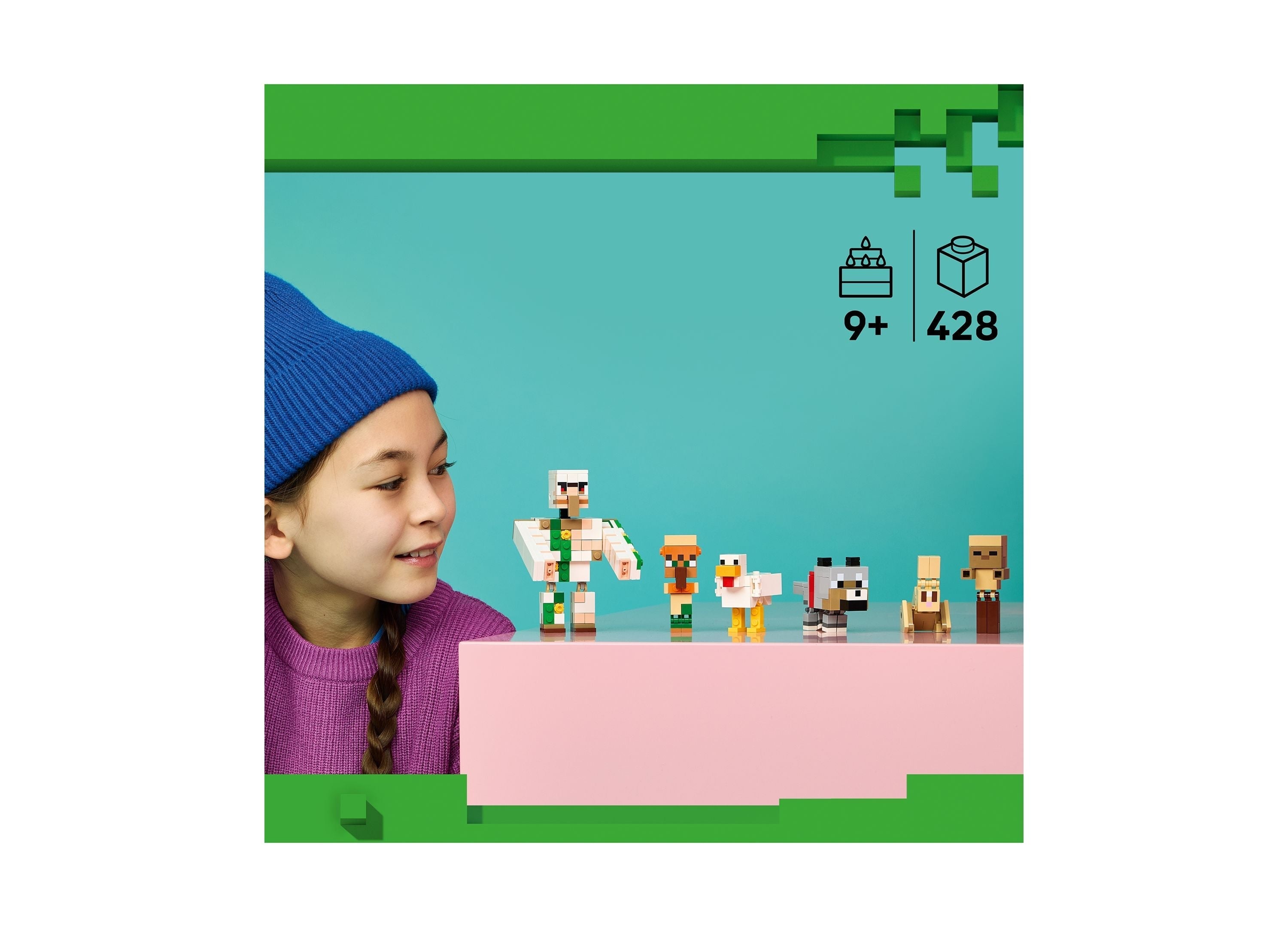 LEGO Minecraft Chicken Jockey Desert Attack 428-Piece Building Set