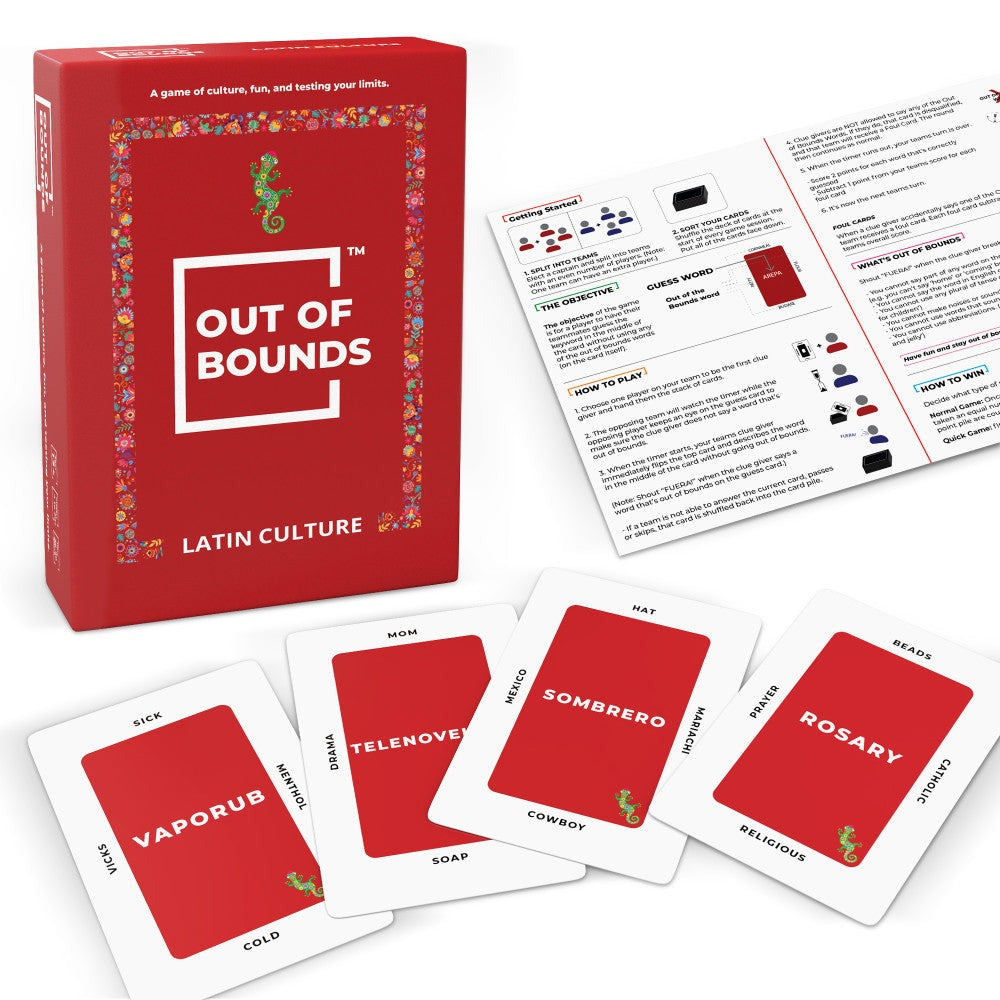 Simpli Gaming Out of Bounds: Latin Culture Card Game, Ages 13+