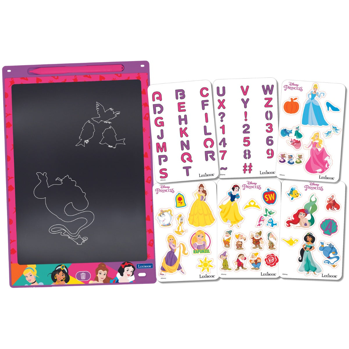 Disney Princess 11’’ multicolor learning drawing E-ink tablet with stencils
