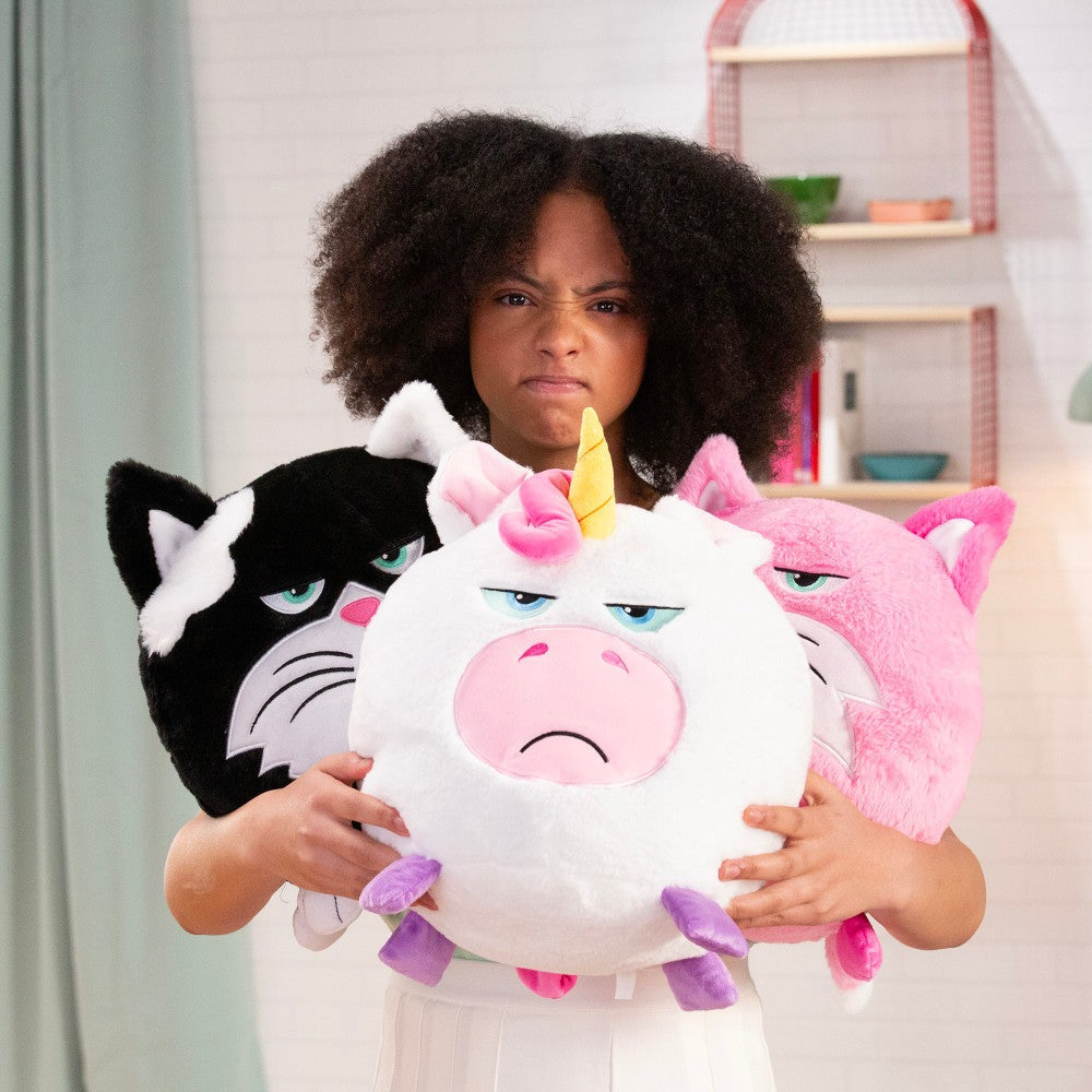 Hangry Petz Luna Unicorn 12 inch Talking Plush - White-Pink-Purple