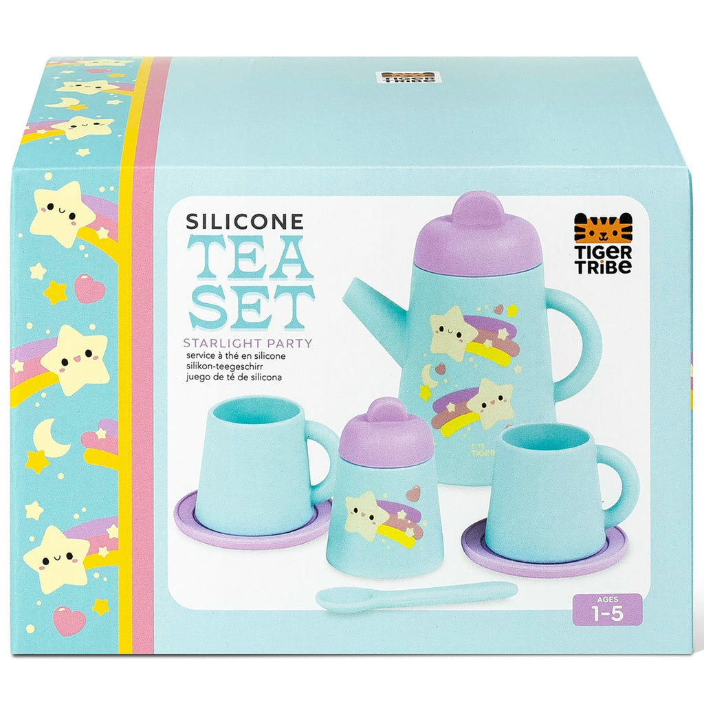 Tiger Tribe Silicone Tea Set 9-Piece Starlight Party Pretend Playset