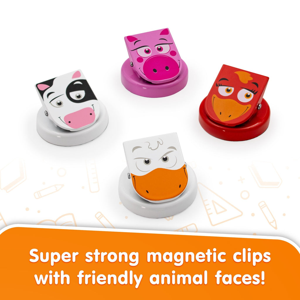 Barnyard Clever Clips Strong Magnetic Clips With Farm Animals
