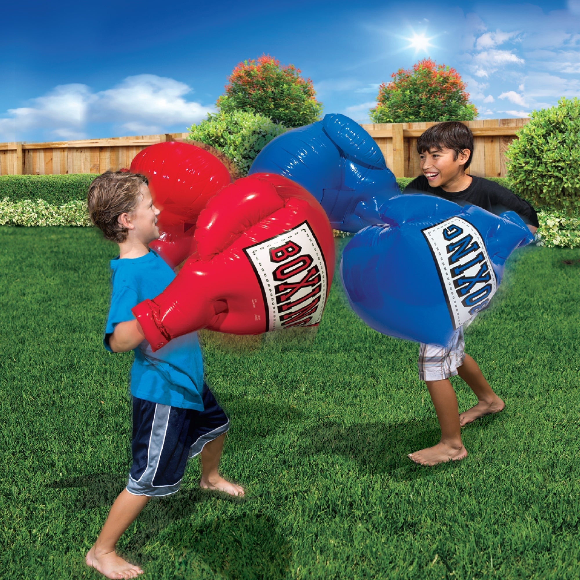 Banzai Kids Mega-Sized Inflatable Boxing Gloves, Red/Blue Assortment