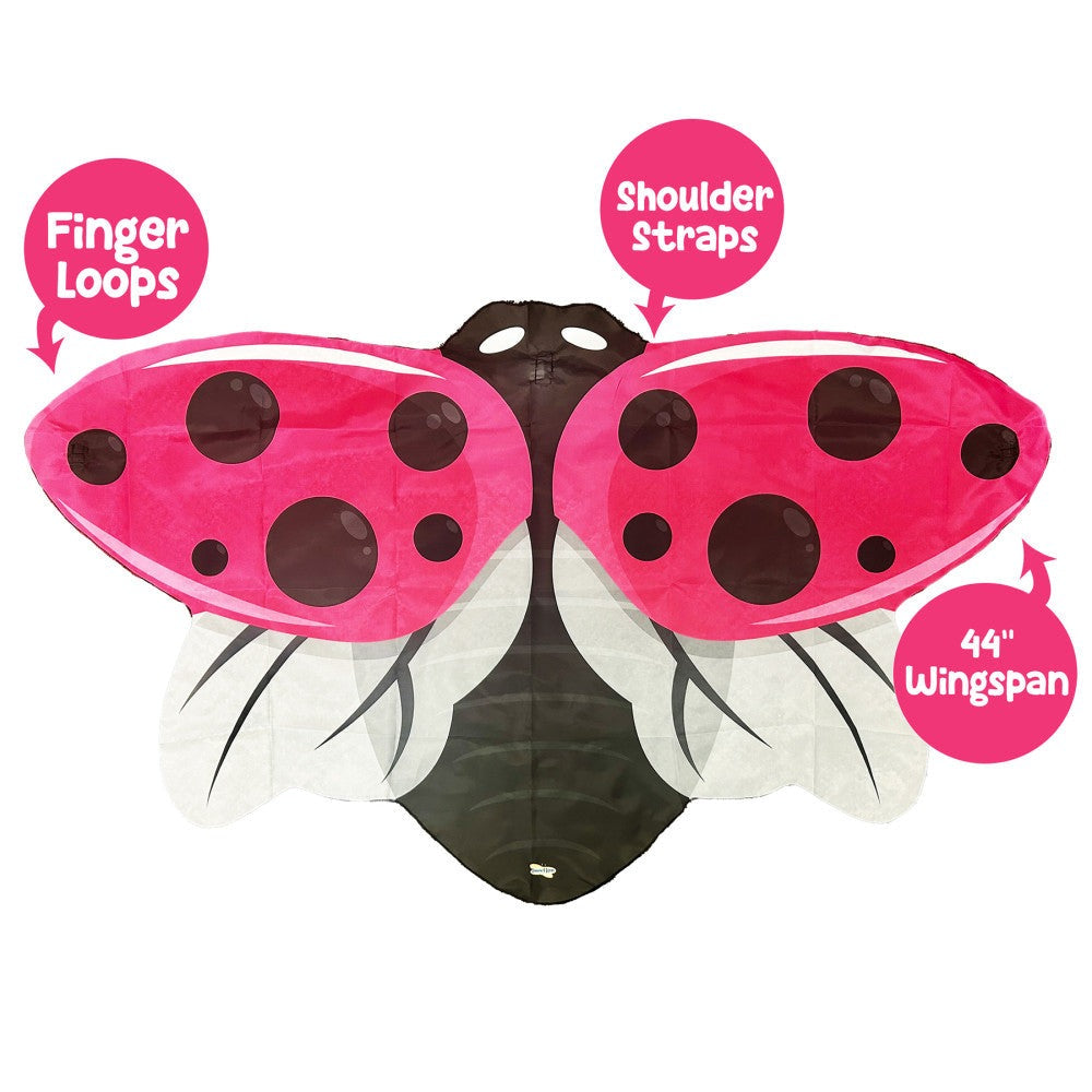 Insect Lore Pink Ladybug Dress-Up Wings for Kids
