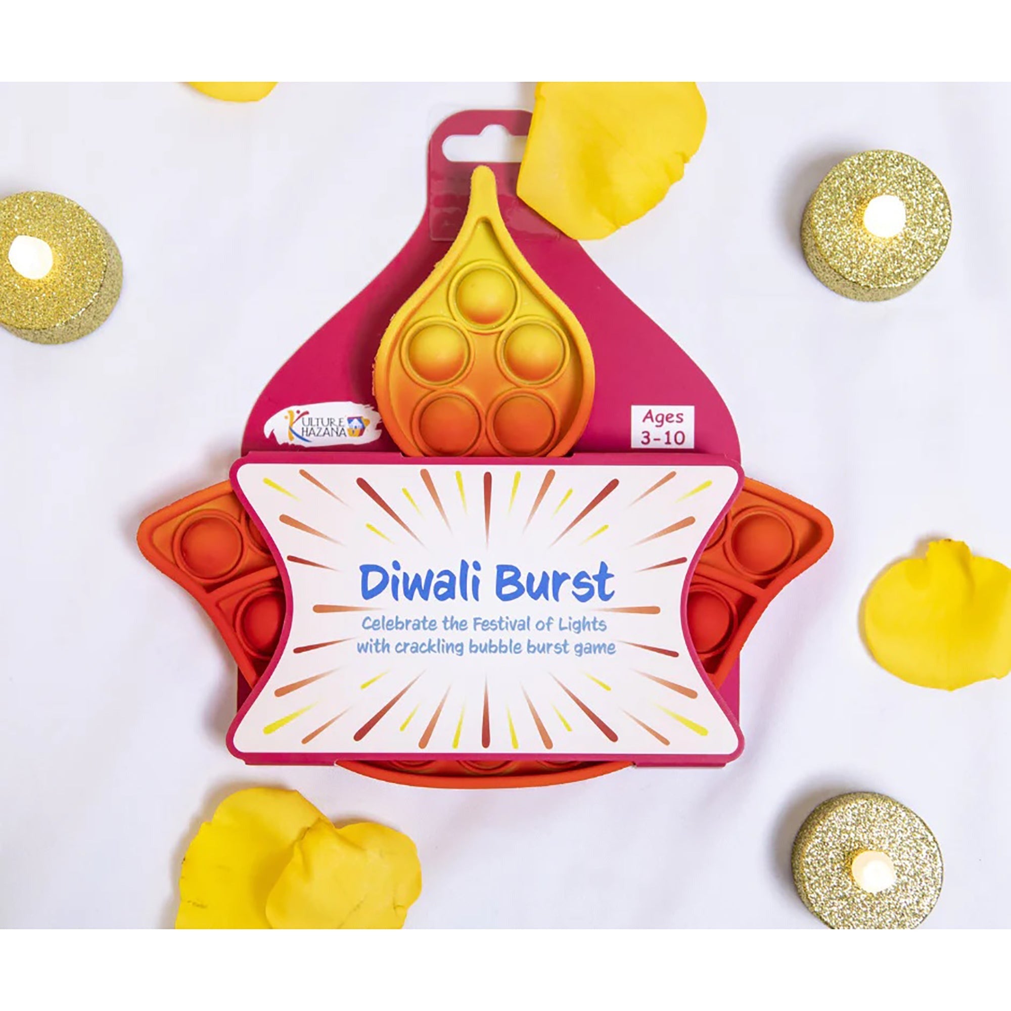 Kulture Khazana Diwali Burst Diya Lamp Fidget Popping Toy