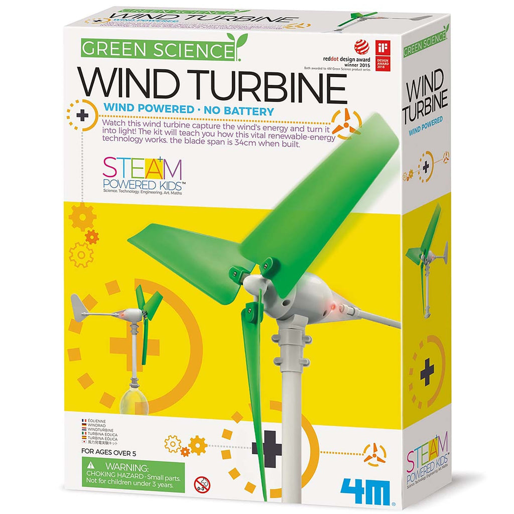 4M Green Science Wind Turbine Renewable Energy STEM Building Kit