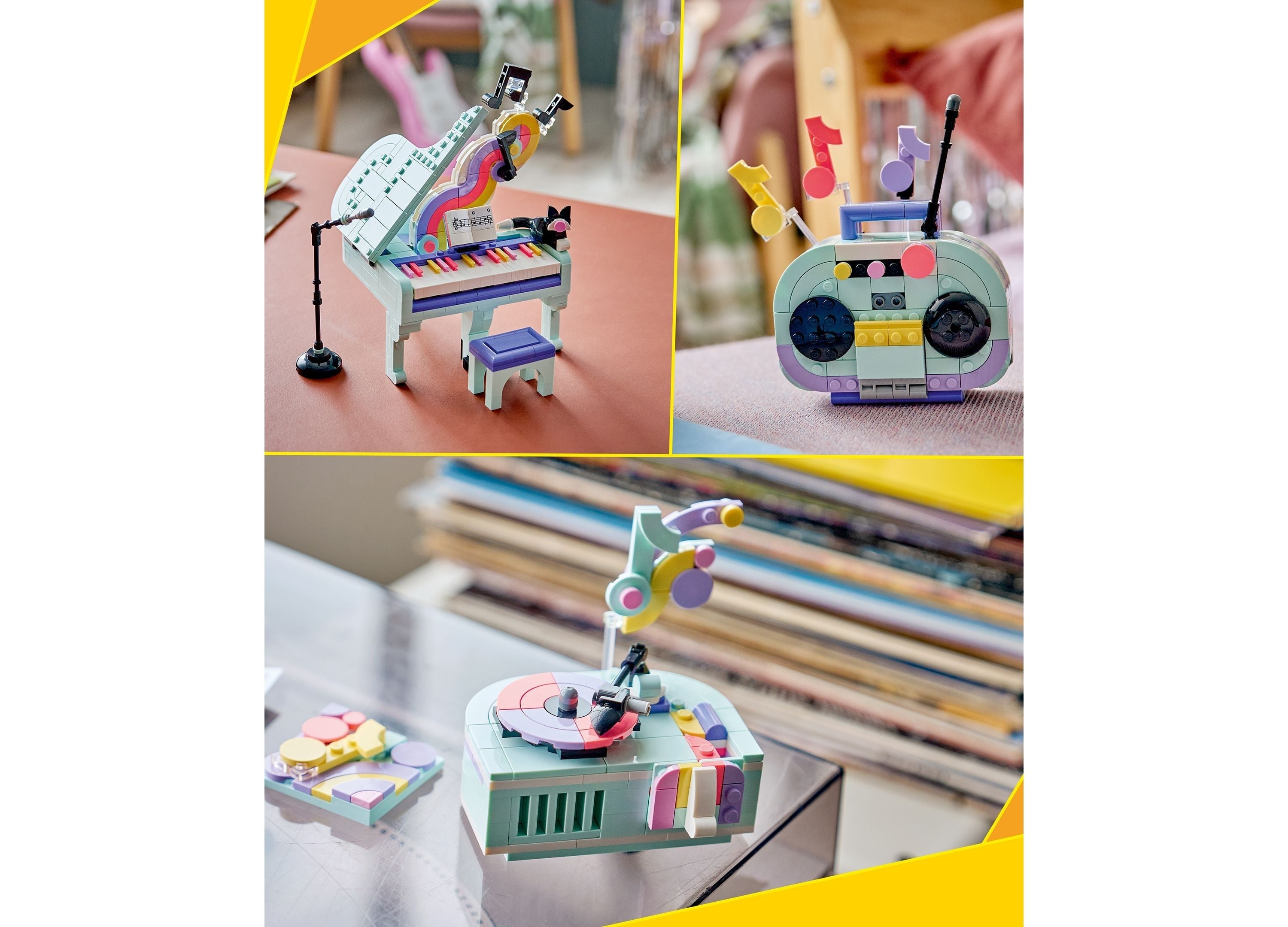 LEGO Creator 3-in-1 Music Decor Piano with Cat 485-Piece Building Set