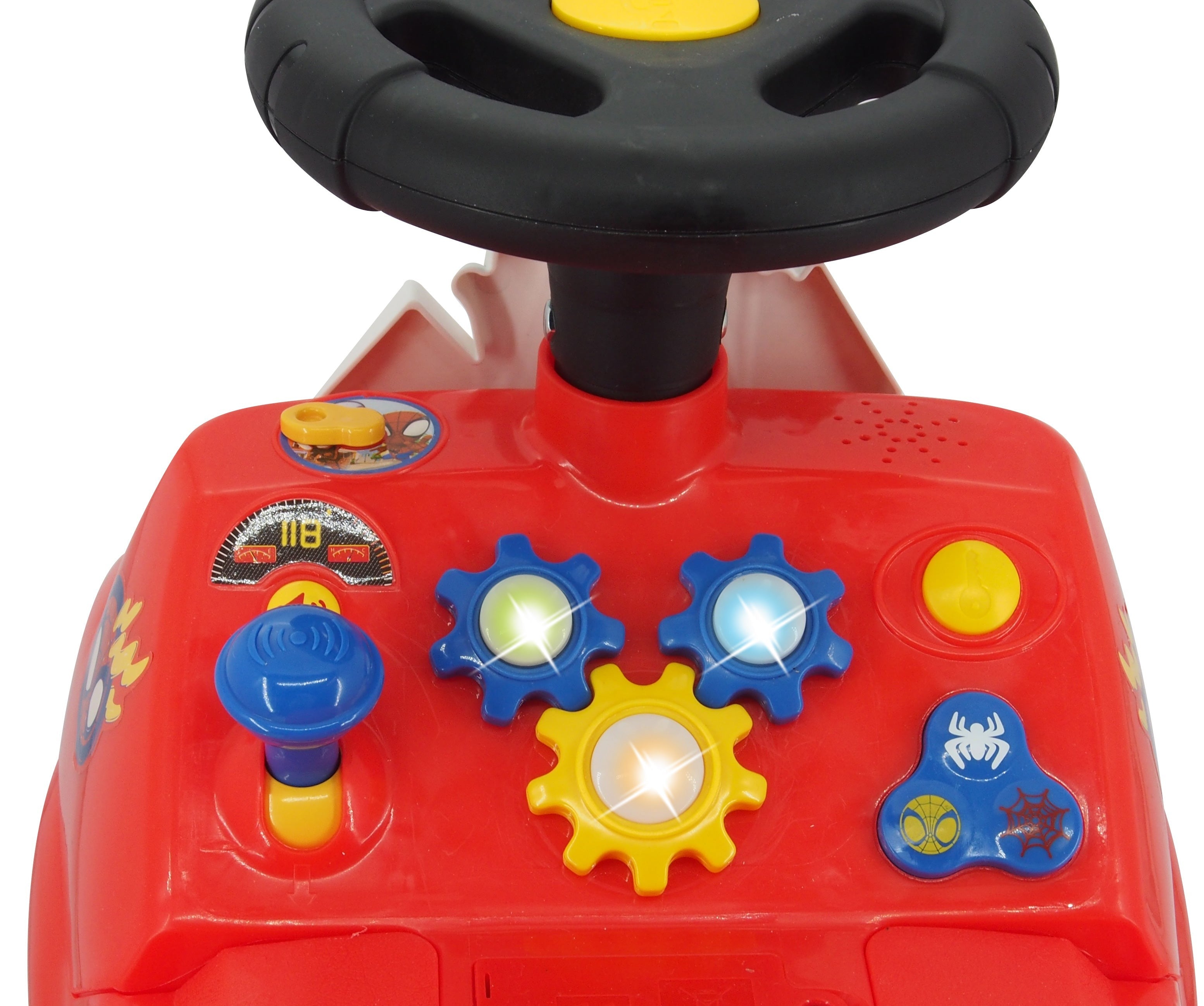 Kiddieland Lights N' Sounds Spidey Adventure Ride-On - Large