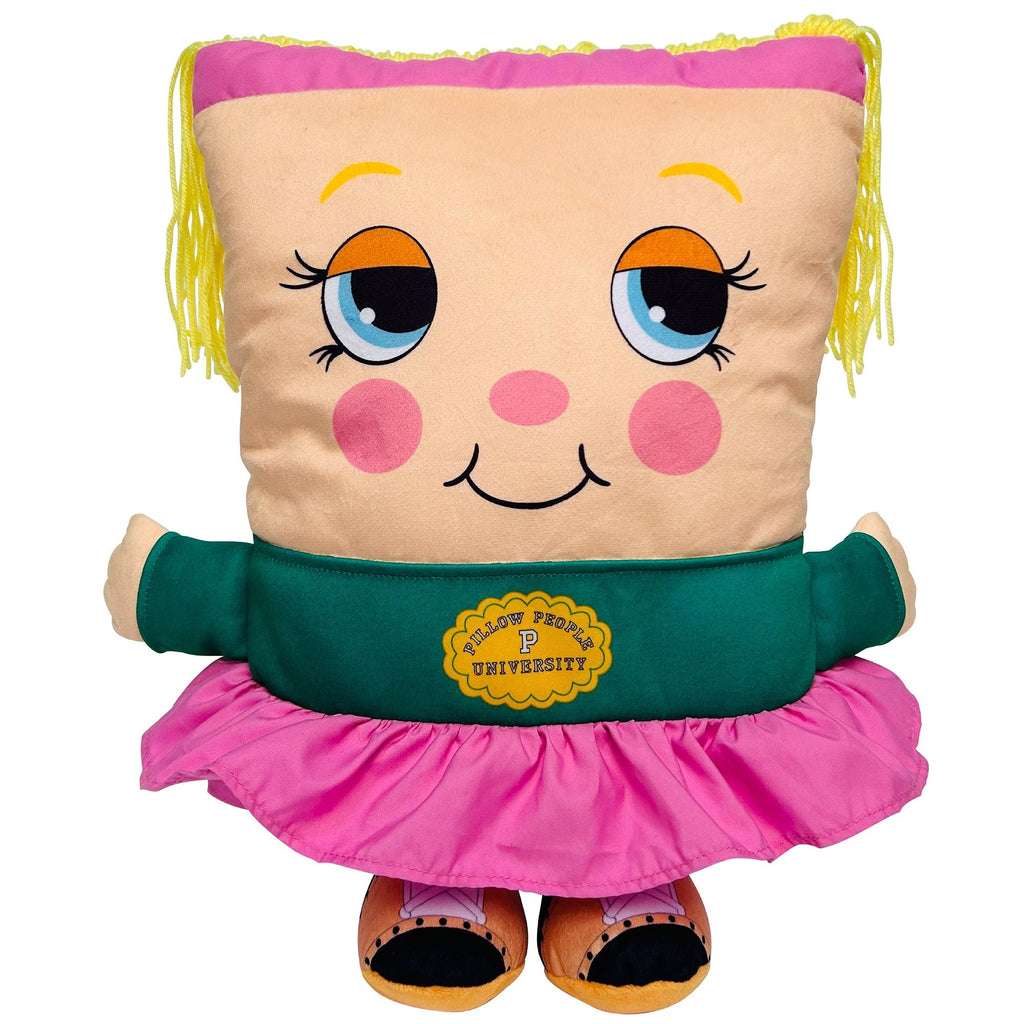 Pillow People Jill College 2-in-1 Plush Toy & Pillow – Retro 80's Design