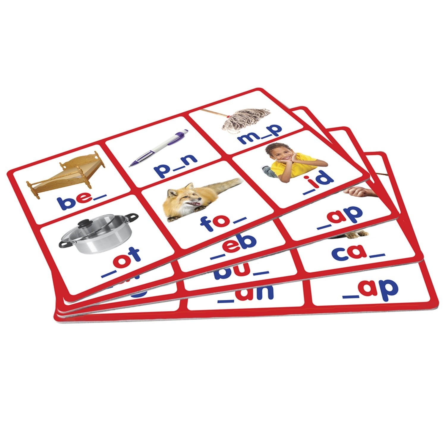 Junior Learning CVC Bingo Game Set - Consonant Vowel Consonant Learning Kit