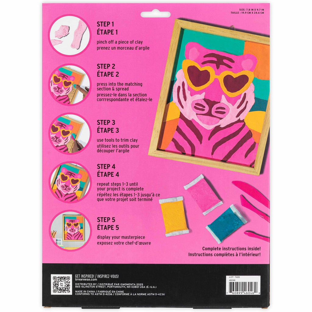 Vivid By Brea Reese Clay Painting Art Kit - Wild Tiger