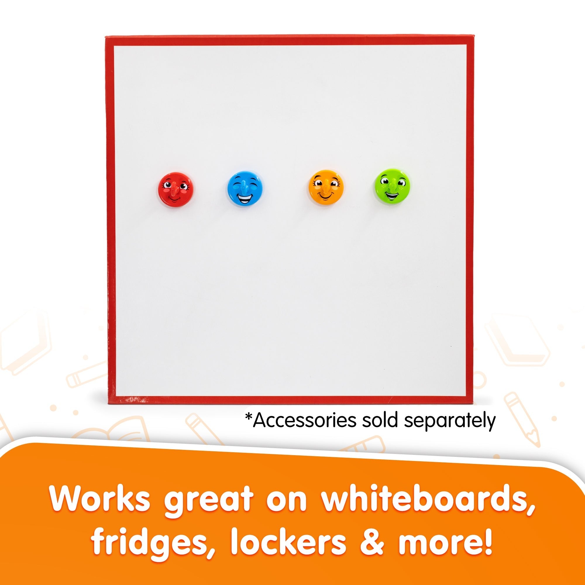 Happy Hooks Strong Magnetic Hooks With Smiley Faces