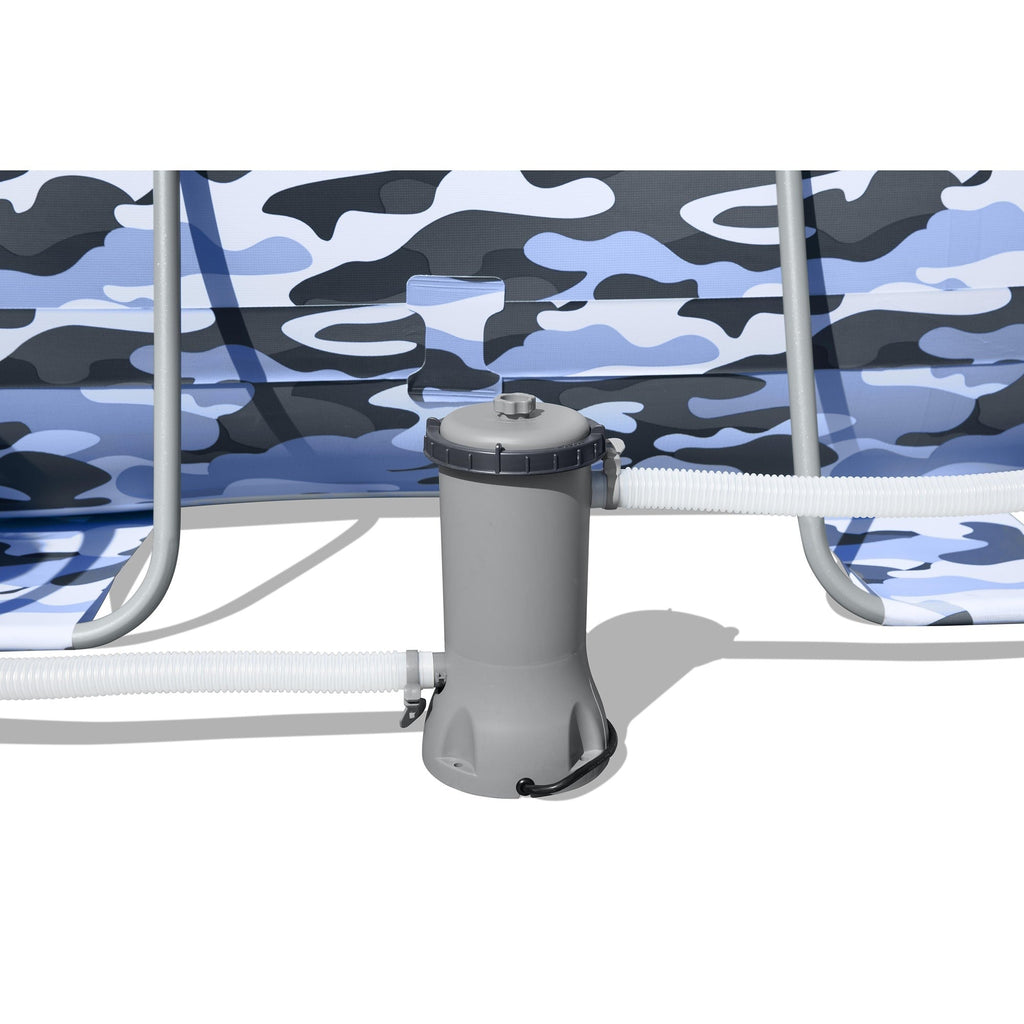 Bestway Steel Pro Max 14 Ft Oval Above Ground Pool Set With Pump, Ladder And Cover