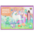 Tiger Tribe Magic Water Painting World Unicorn 4 Reusable Cards With Mess-Free Reveal