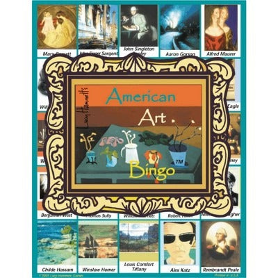 Lucy Hammett American Art Bingo Game with 6 Picture Boards & 42 Cards