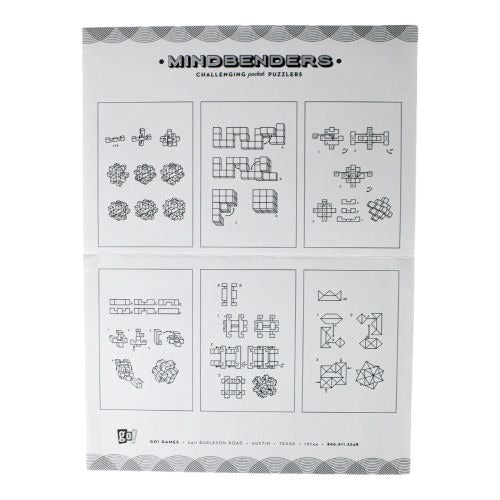 Classic Wooden MindBenders 6-Pack Puzzle Set - Intricate Brain Teasers