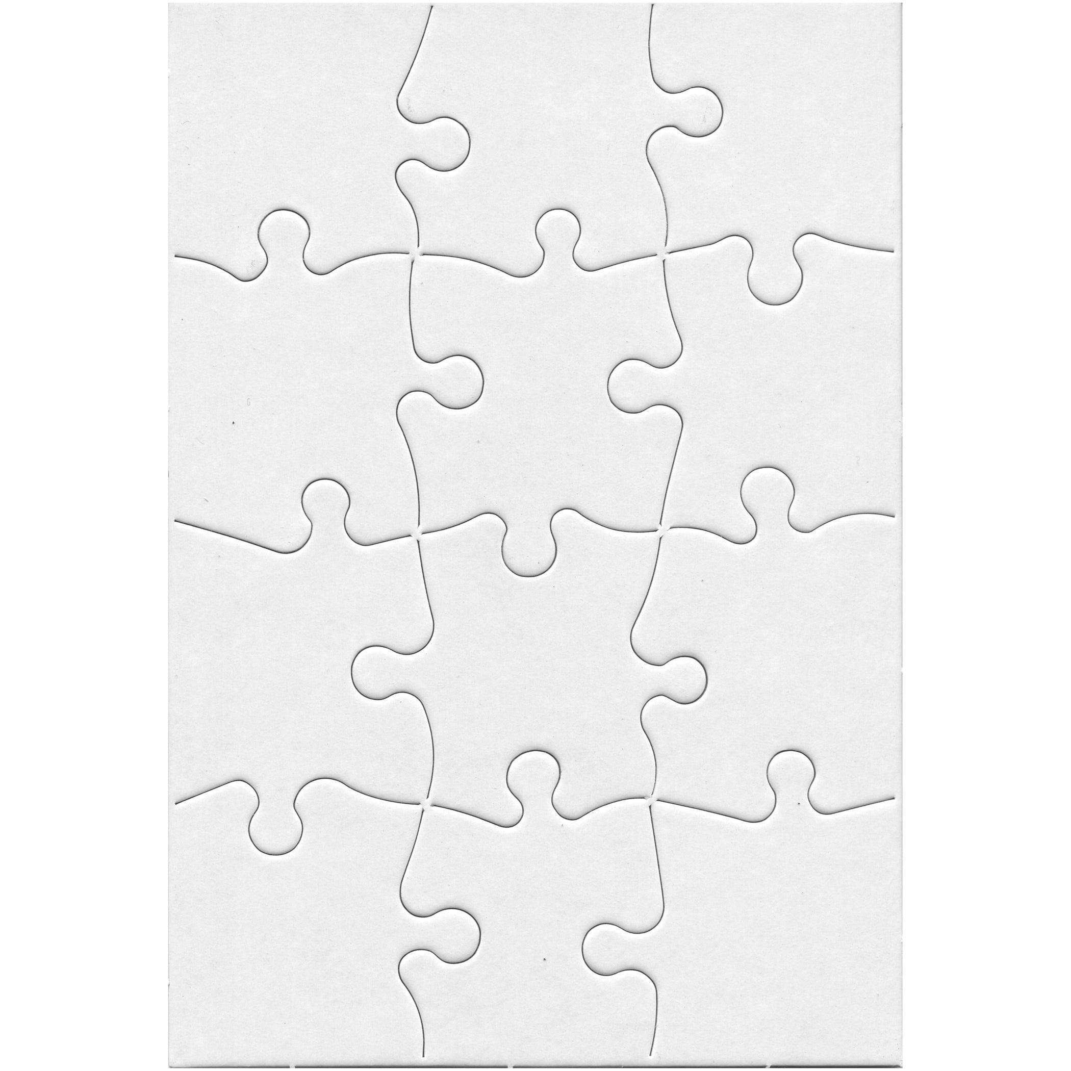 Hygloss Compoz-A-Puzzle Rectangular DIY Puzzle Kit - 24 Pack, 12 pcs