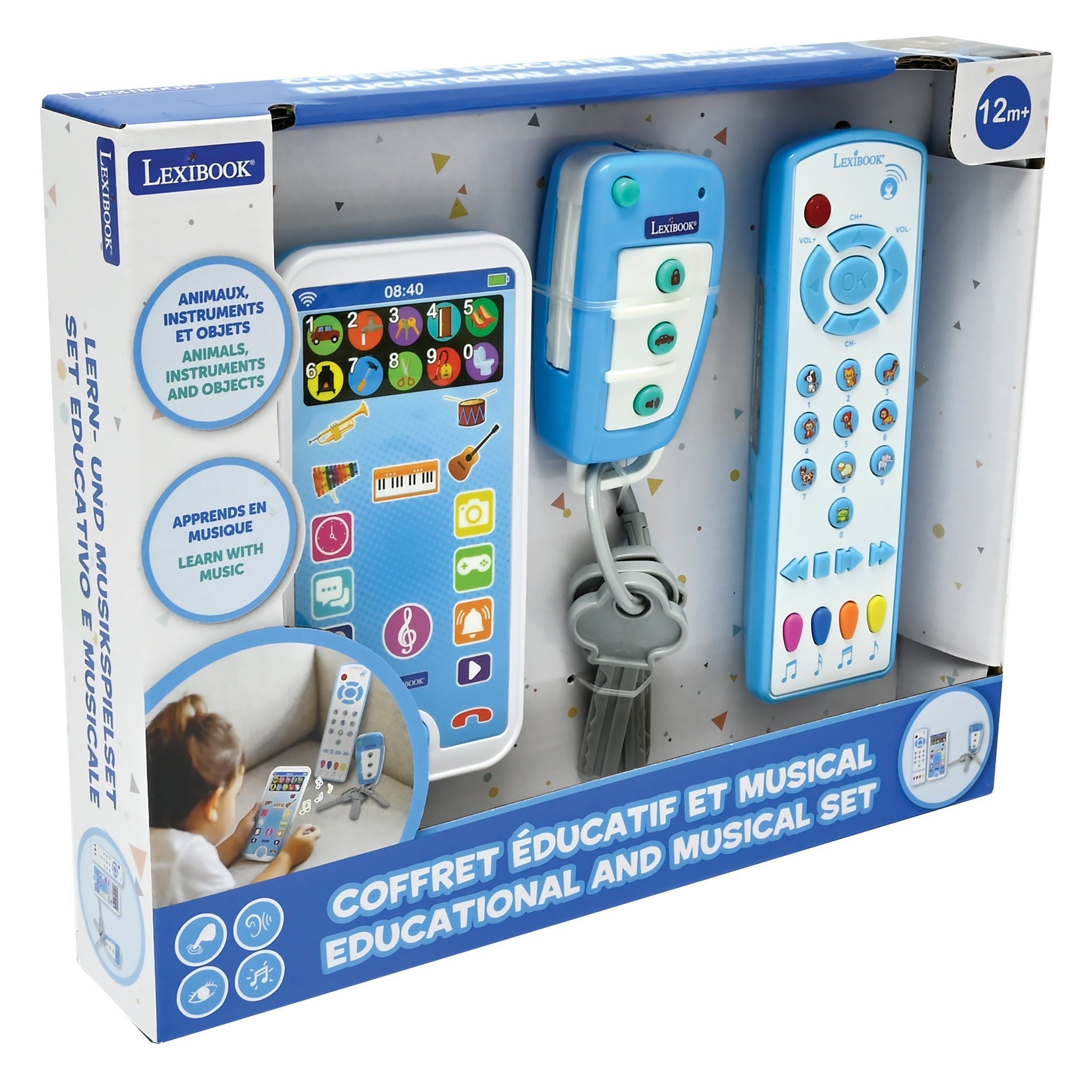 LEXIBOOK Educational Cell Phone, Remote Control and Keychain