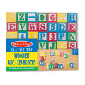 Melissa & Doug Wooden ABC/123 Block Set - 50 Piece Educational Toy