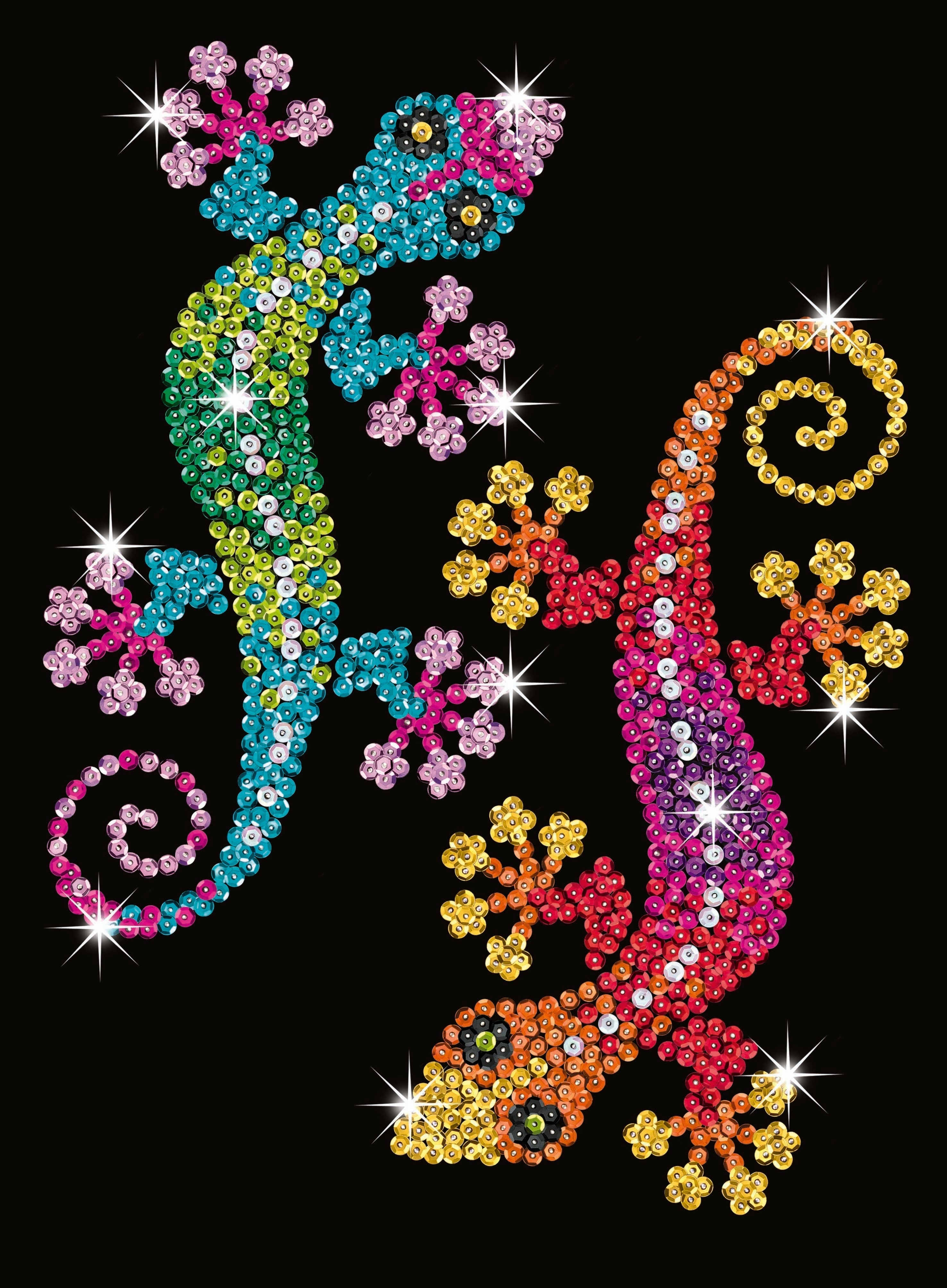 Sequin Art Blue Collection Shimmering Geckos Craft Kit - Blue