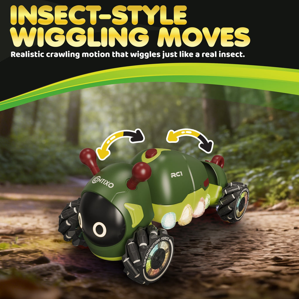 Contixo RC1 Mech Stunt RC Caterpillar Car with 2.4GHz Remote, 360° Spins, LED & Mist Spray