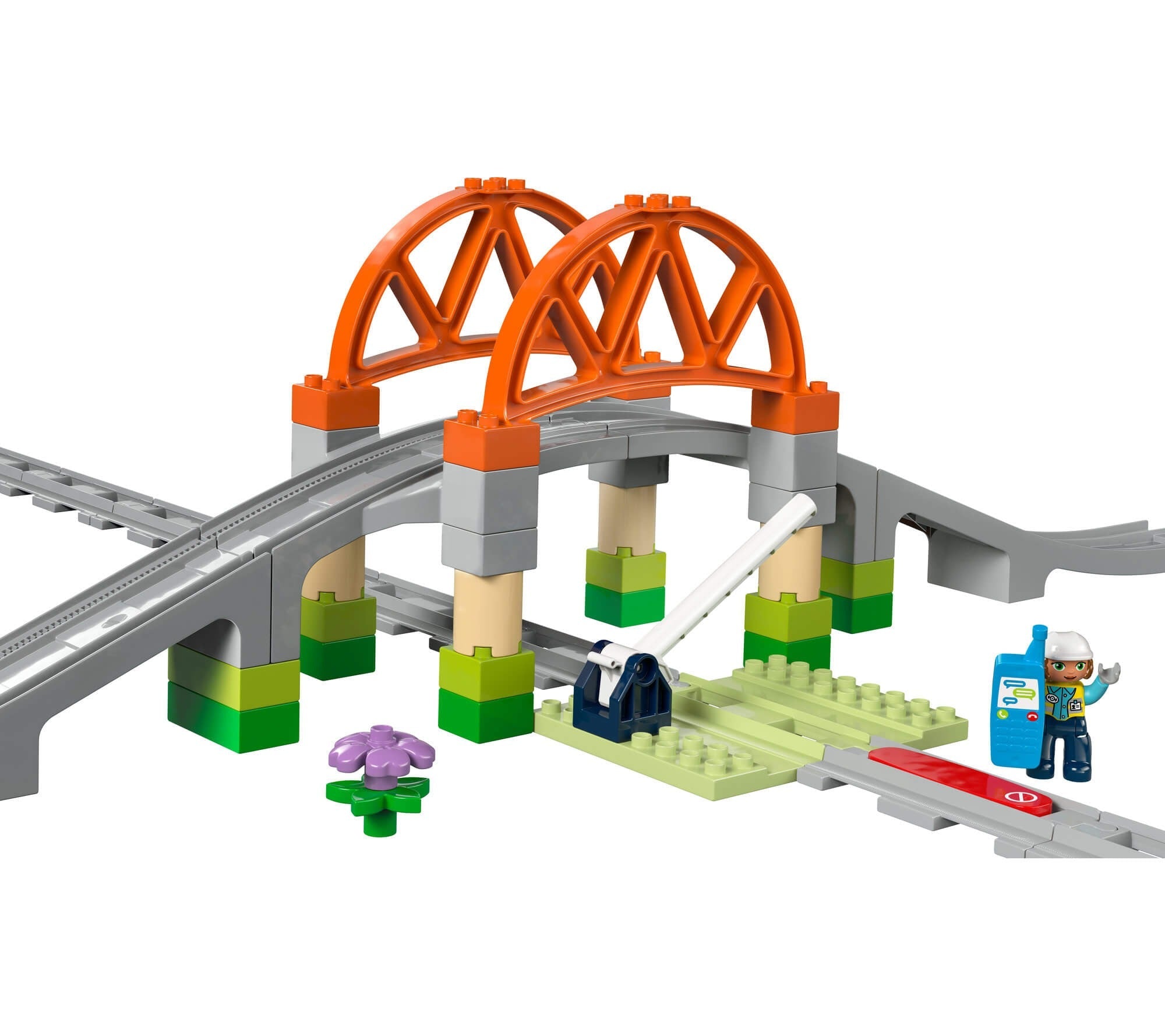 LEGO DUPLO Town 42-Piece Train Bridge and Tracks Set 10426