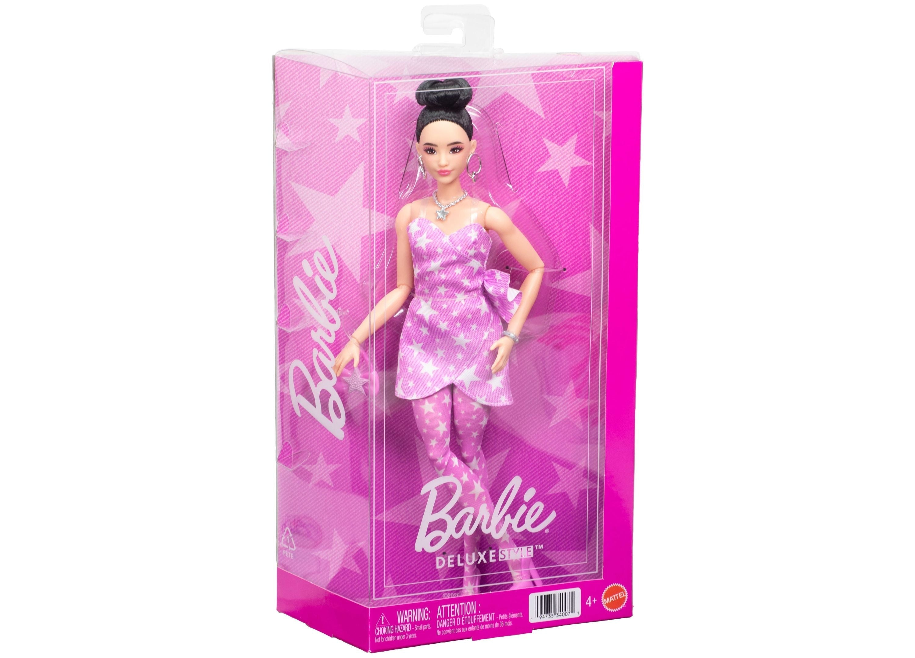 Barbie Deluxe Style Fashion Doll - Denim Star-Print Dress