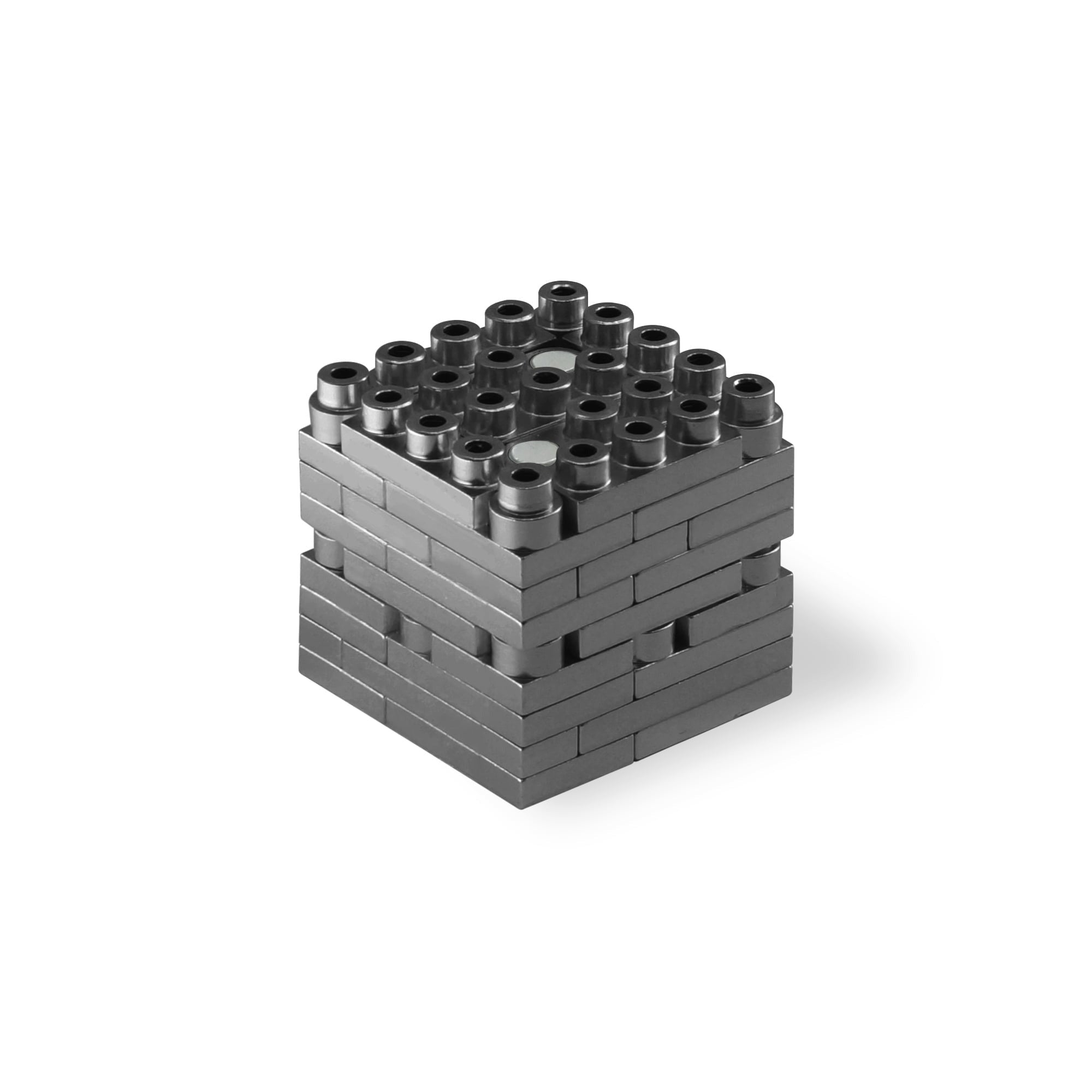 Metomics Mind3 Cube Set - Charcoal Aluminum Construction Puzzle - 69 pc