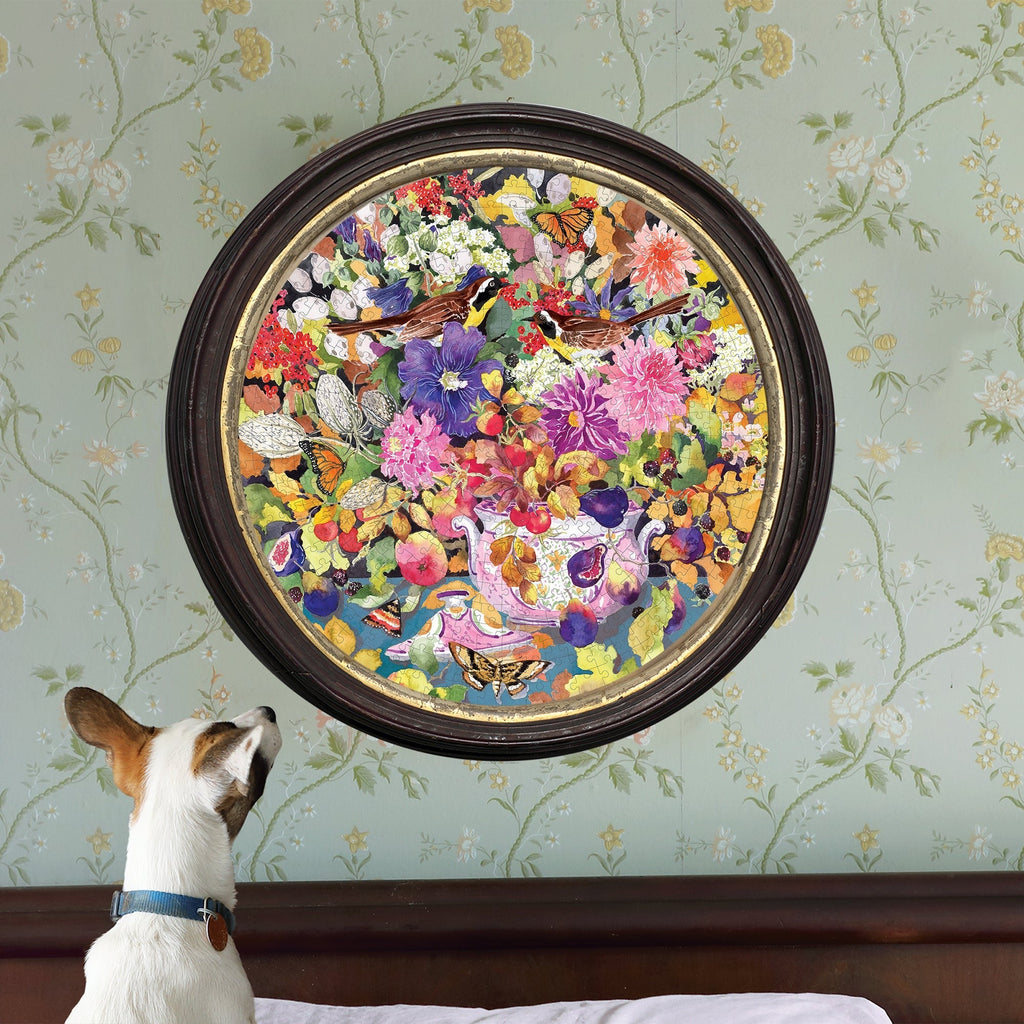 Piece&Love Autumn Bouquet - 500 pc Round Jigsaw Puzzle
