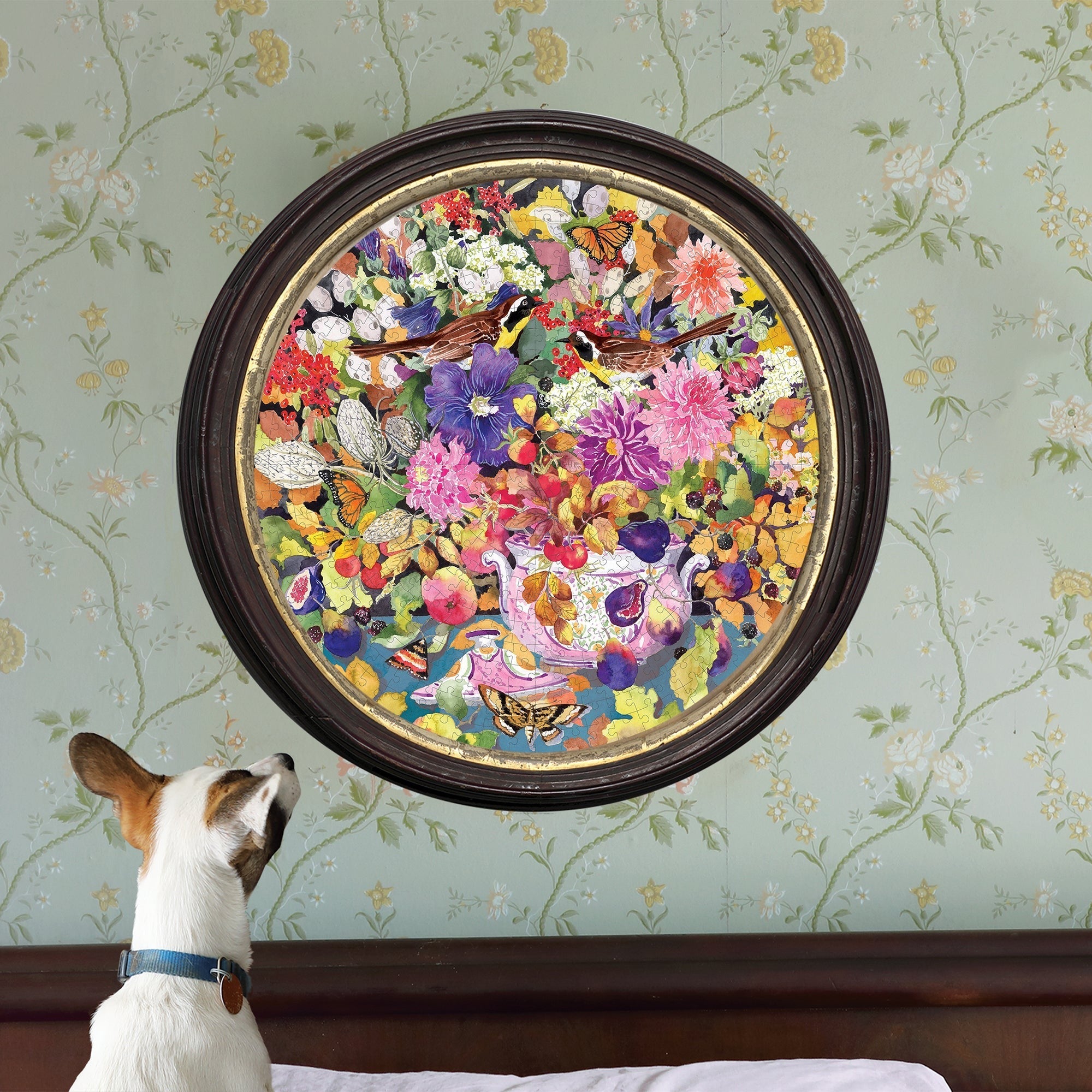 Piece&Love Autumn Bouquet - 500 pc Round Jigsaw Puzzle