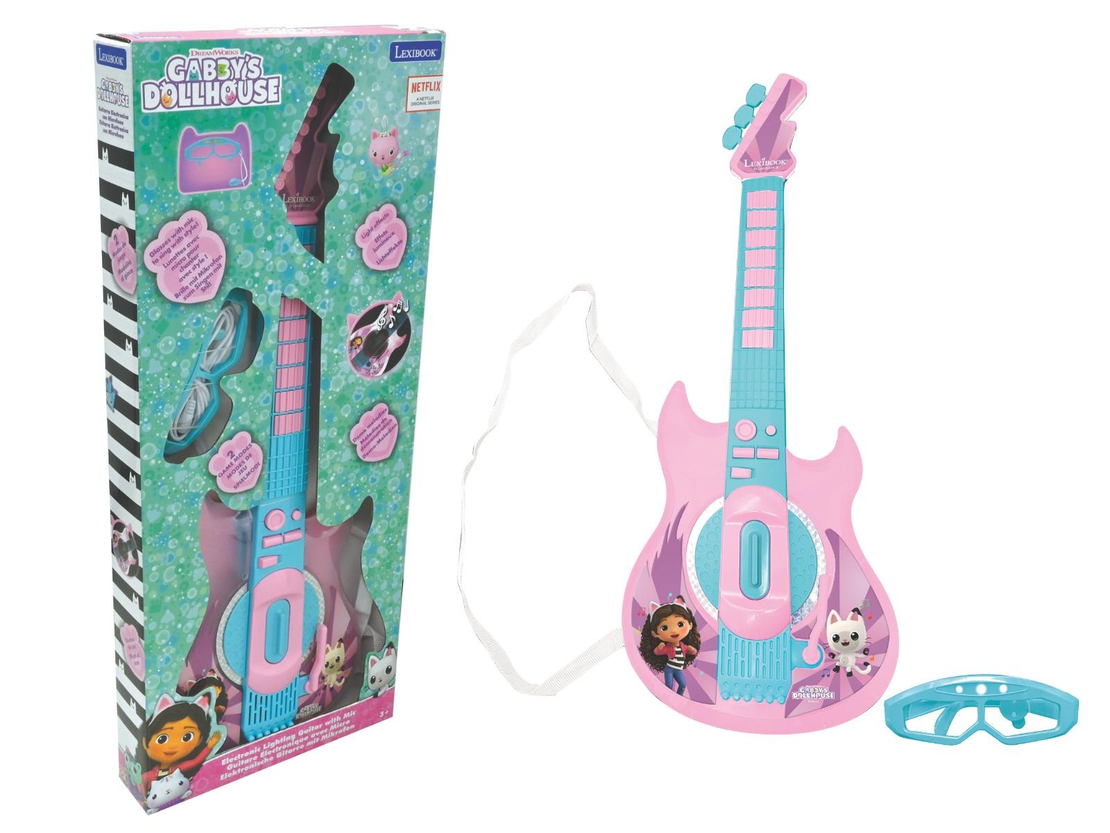Gabby's Dollhouse Rockstar Lighting Guitar with Mic and Glasses