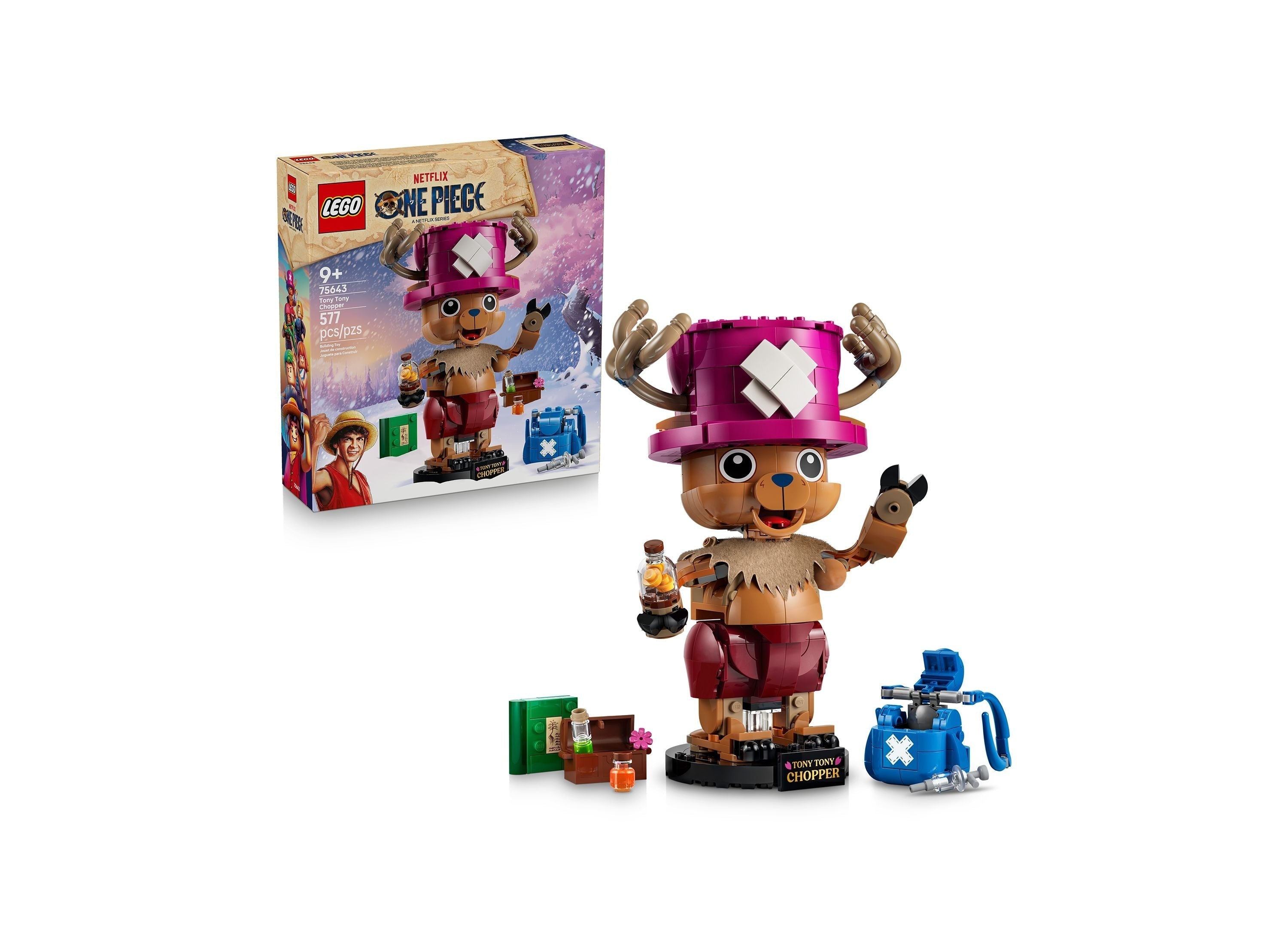 LEGO ONE PIECE Posable Tony Tony Chopper 577-Piece Building Set