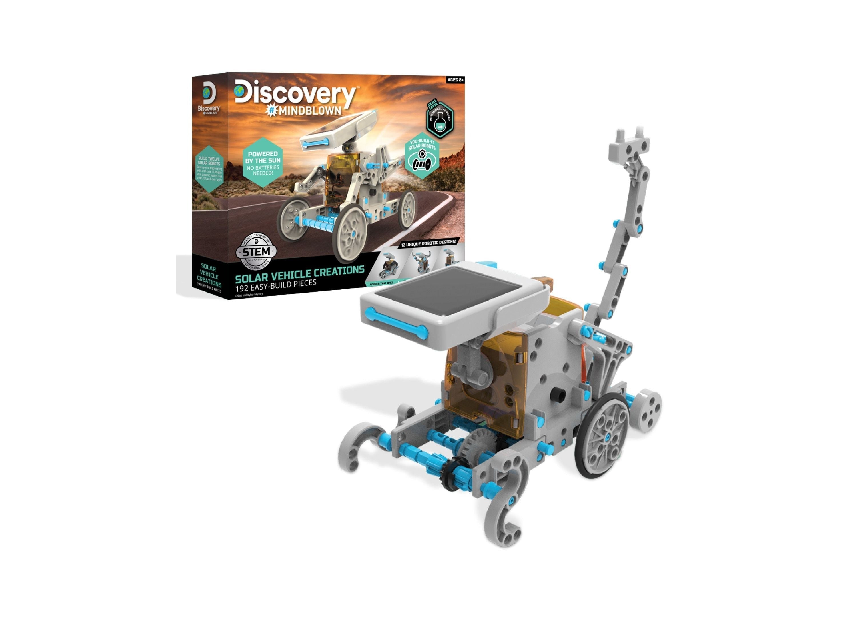 Discovery #MINDBLOWN Solar Vehicle Creation Kit - 198 Pieces - STEM Educational Toy